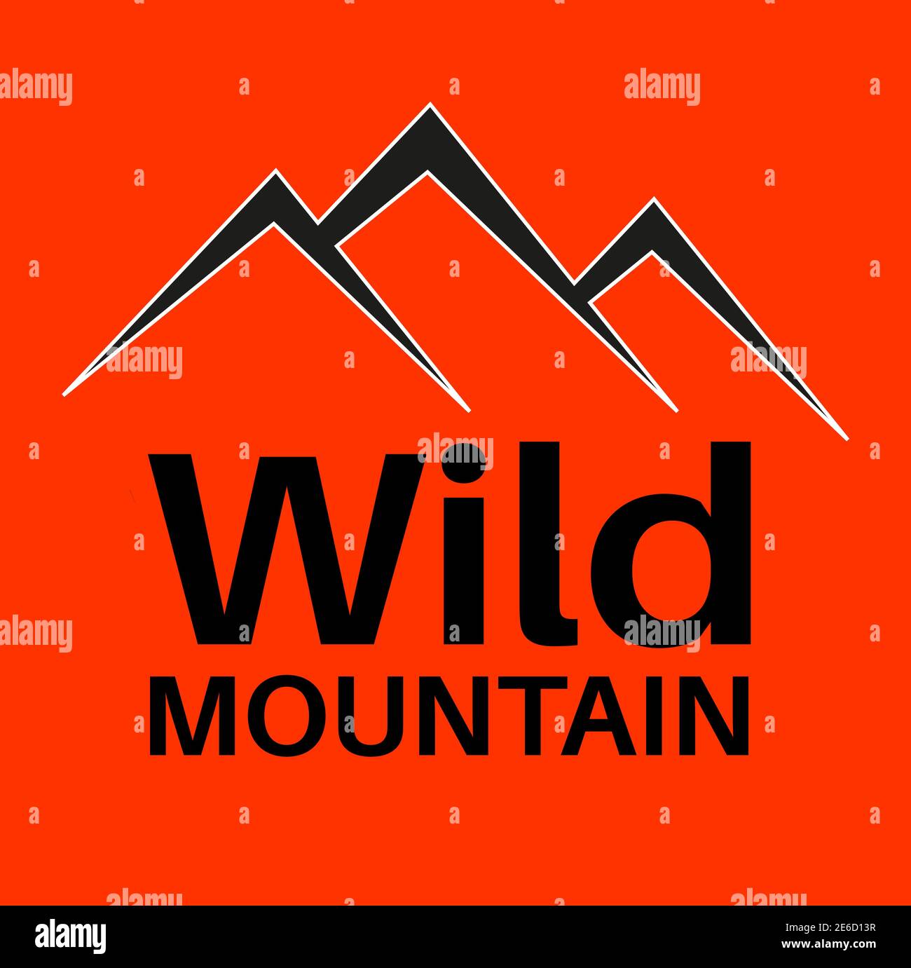 Logo Wild Mountain Illustration de Vecteur