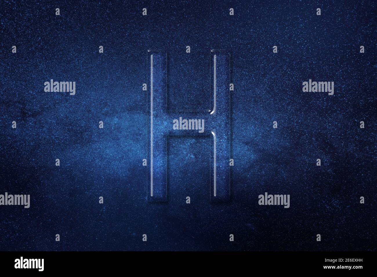 Signe ETA. Lettre ETA, symbole de l'alphabet grec, fond d'espace Banque D'Images