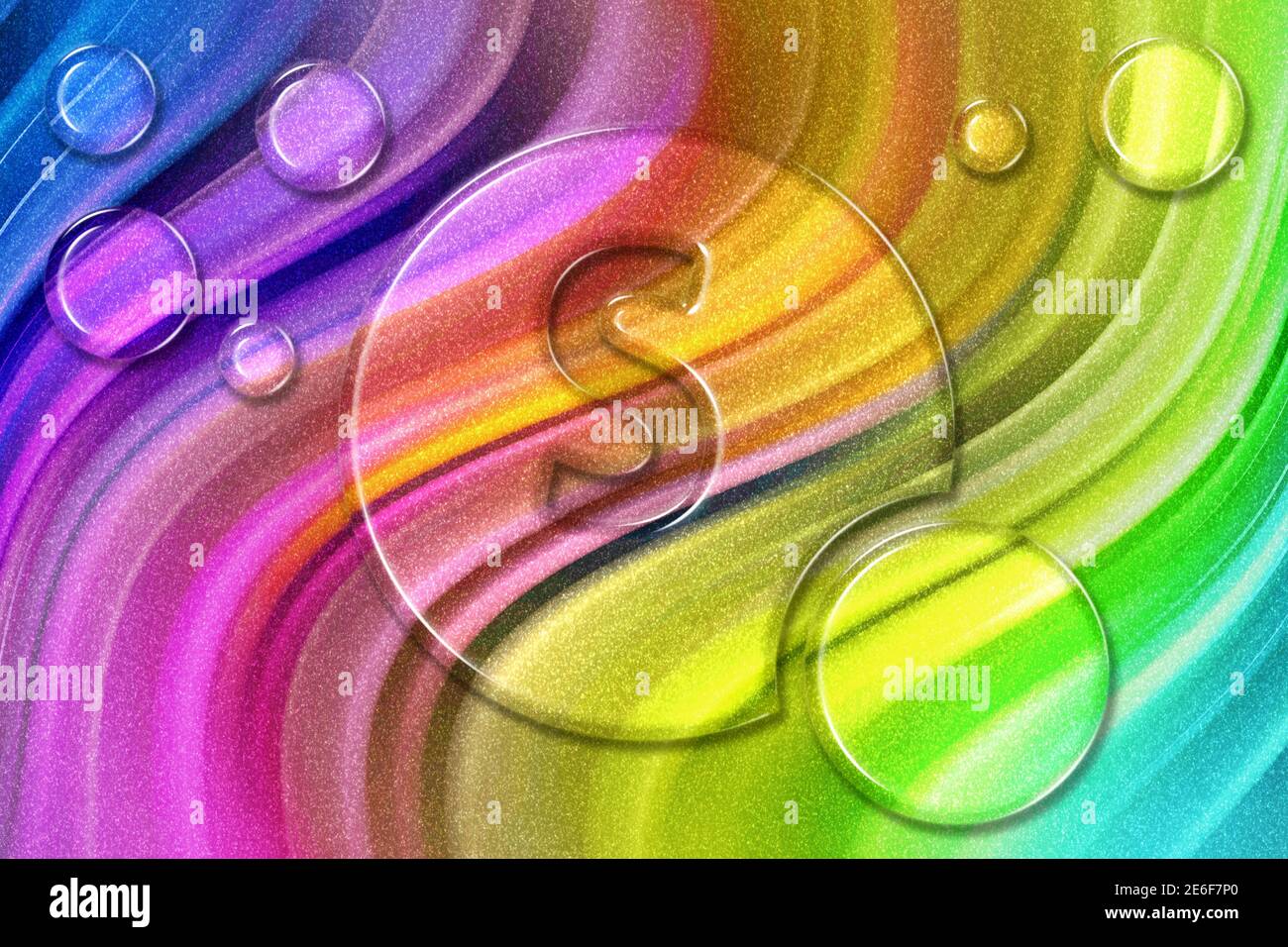Vitamine S santé symbole, concept de vitamine, acide salicylique, fond de paillettes arc-en-ciel Banque D'Images