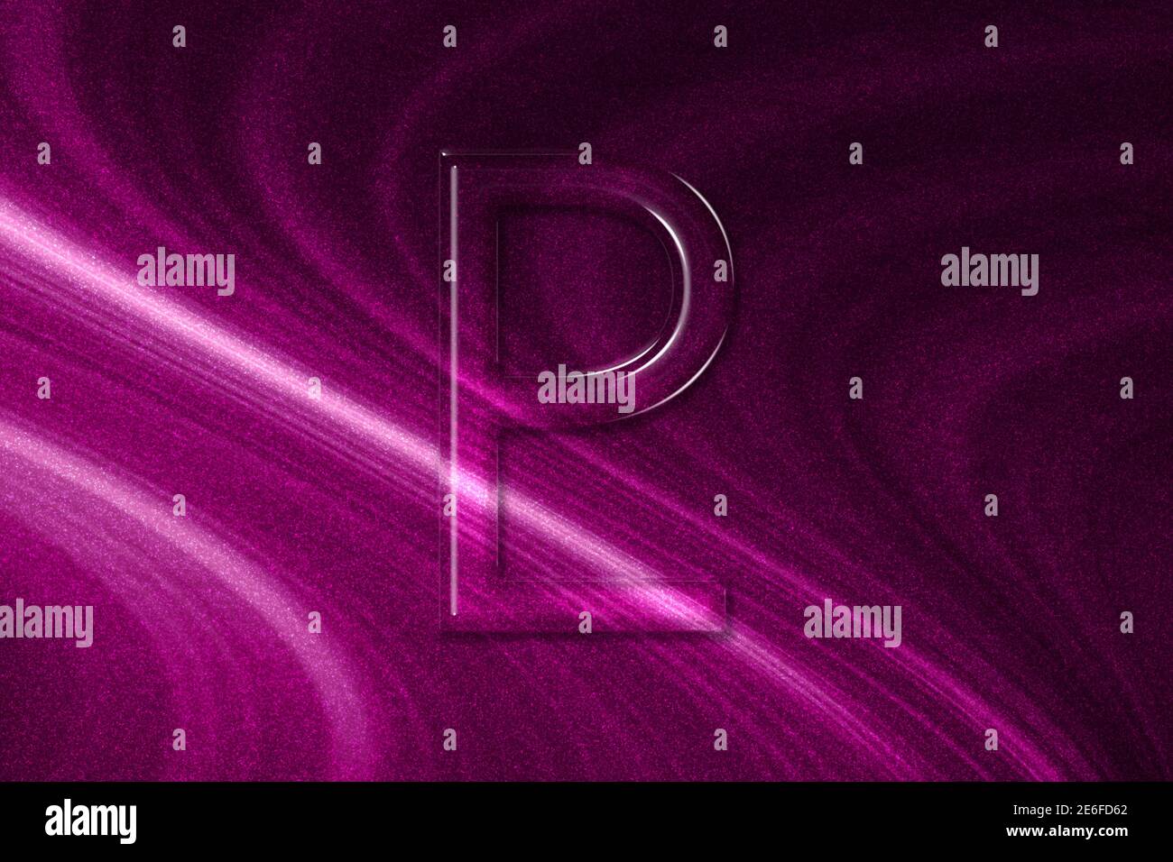 Symbole de Pluton, signe de Pluton, astrologie planète de Pluton, fond magenta Banque D'Images