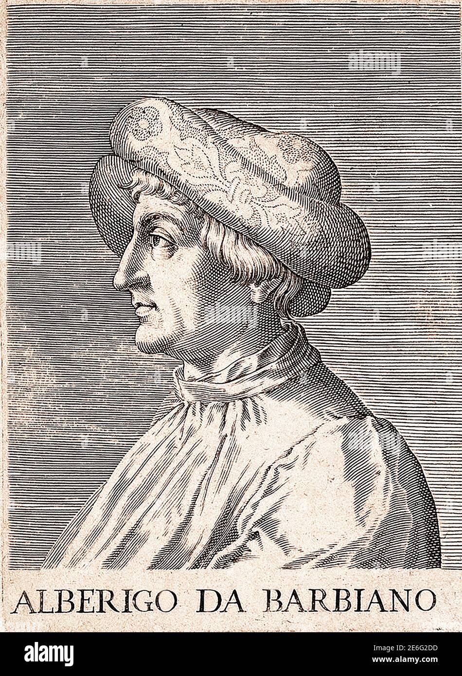 Alberico da Barbiano ( 1385 – 1409 ) - Chalcographie par Aliprando Caprioli 1596/1600 Banque D'Images
