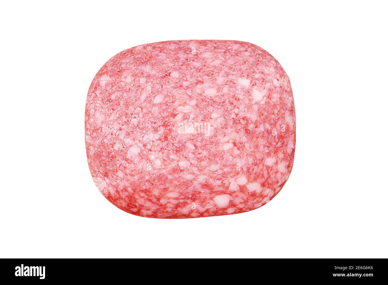 tranche de saucisse isolée sur fond blanc. sorte de serveat Banque D'Images