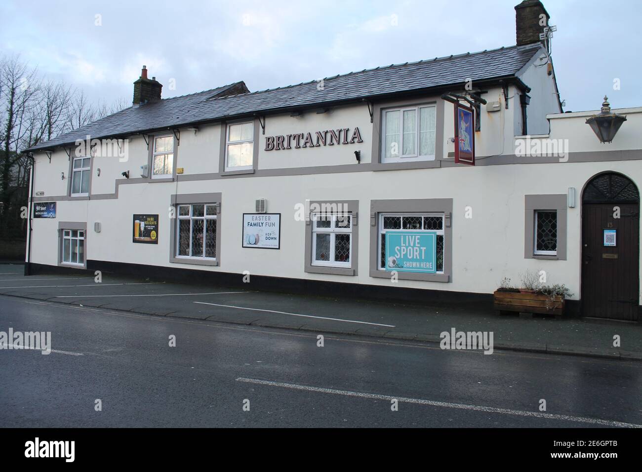 Britannia pub construit circ 1778, anciennement connu sous le nom de Britannia Inn à Upholand, Lancashire, Royaume-Uni Banque D'Images