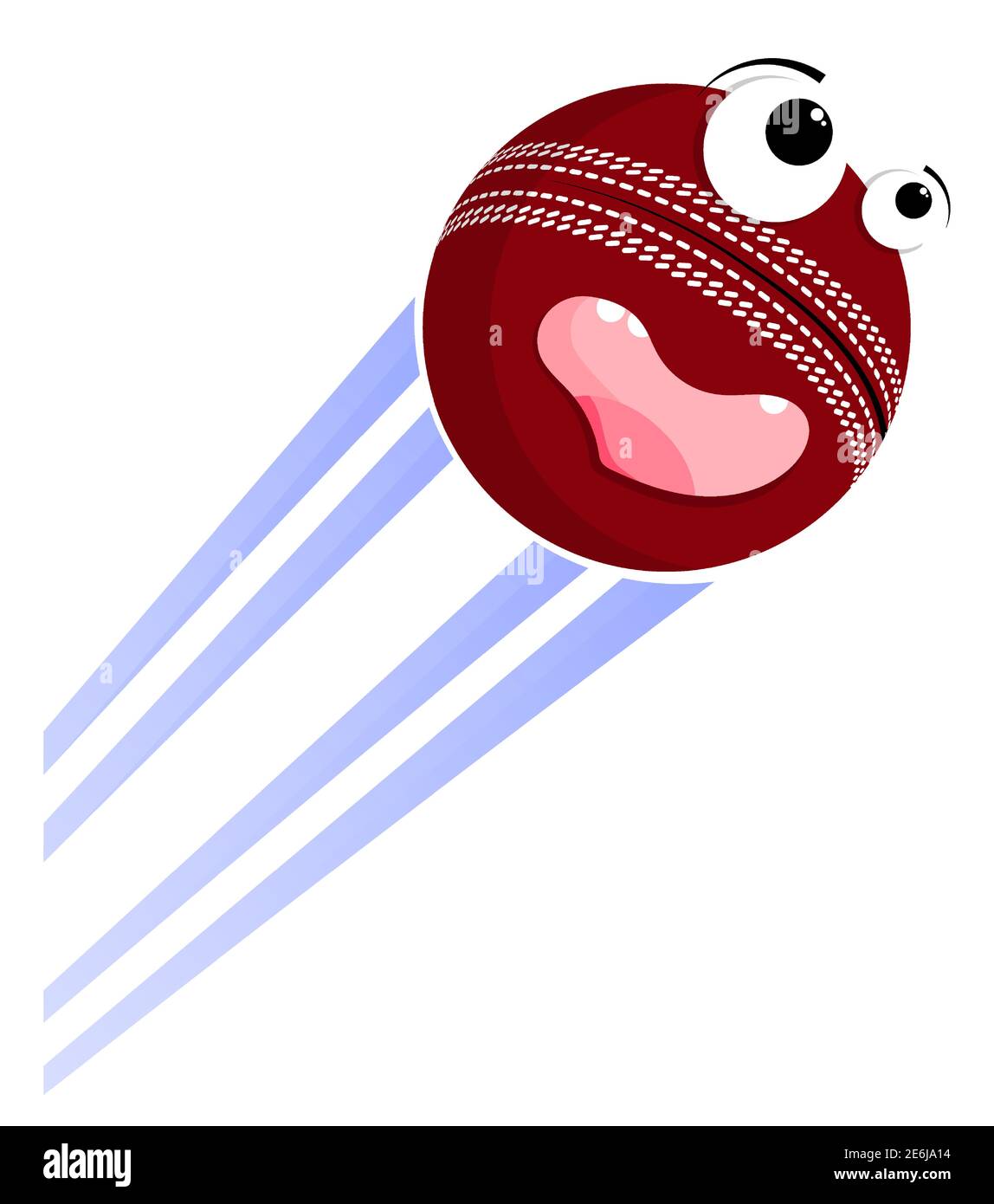 Drôles drôles et drôles de balles de cricket folles, survoltes et rapides après un grand succès. Équipement de sport. Vecteur Illustration de Vecteur