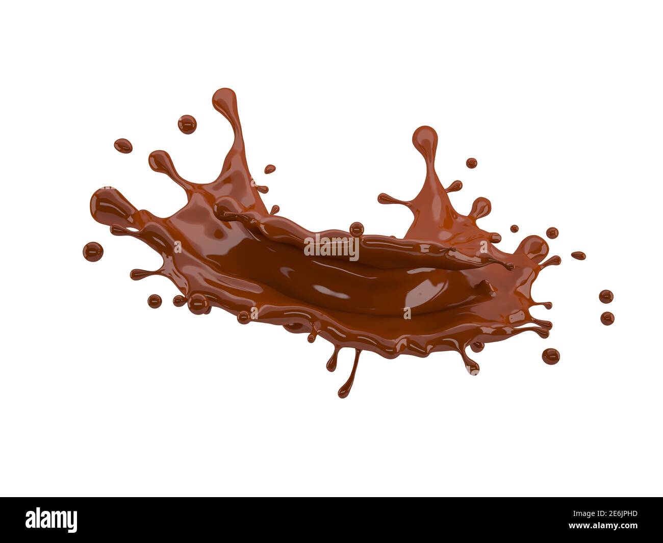 illustration 3d de la projection de chocolat sur fond blanc avec découpe chemin Banque D'Images