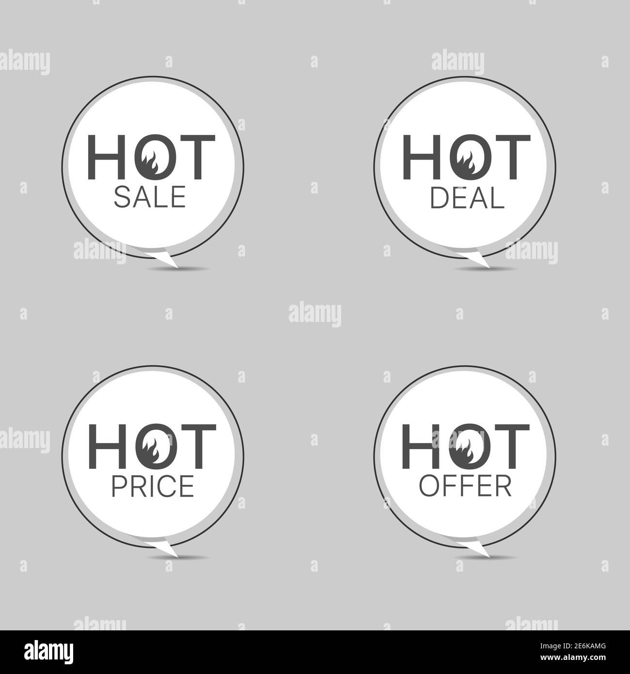 Jeu d'icônes de vente à chaud Illustration de Vecteur