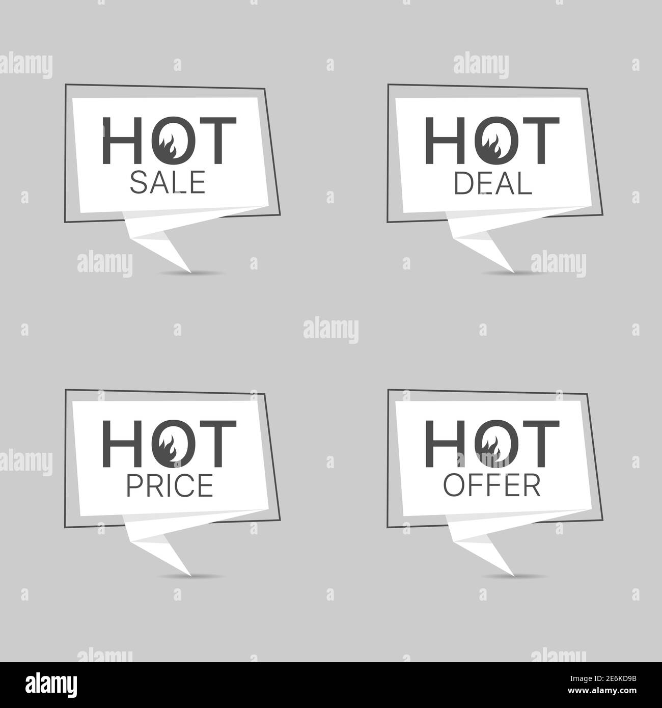 Jeu d'icônes de vente à chaud Illustration de Vecteur