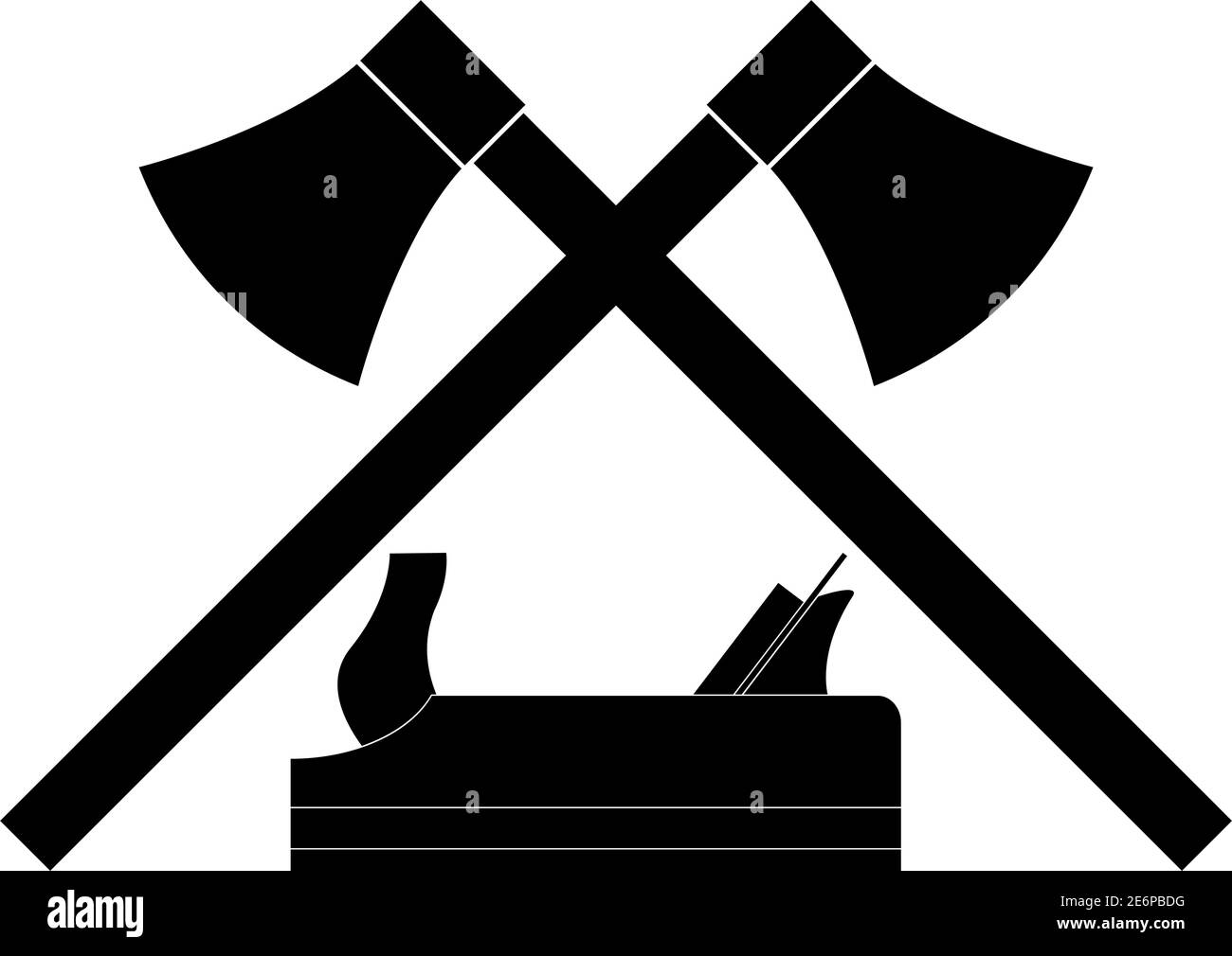 Couvreur, outils, icône de charpentier, charpentier, logo, autocollant, arrière-plan Illustration de Vecteur
