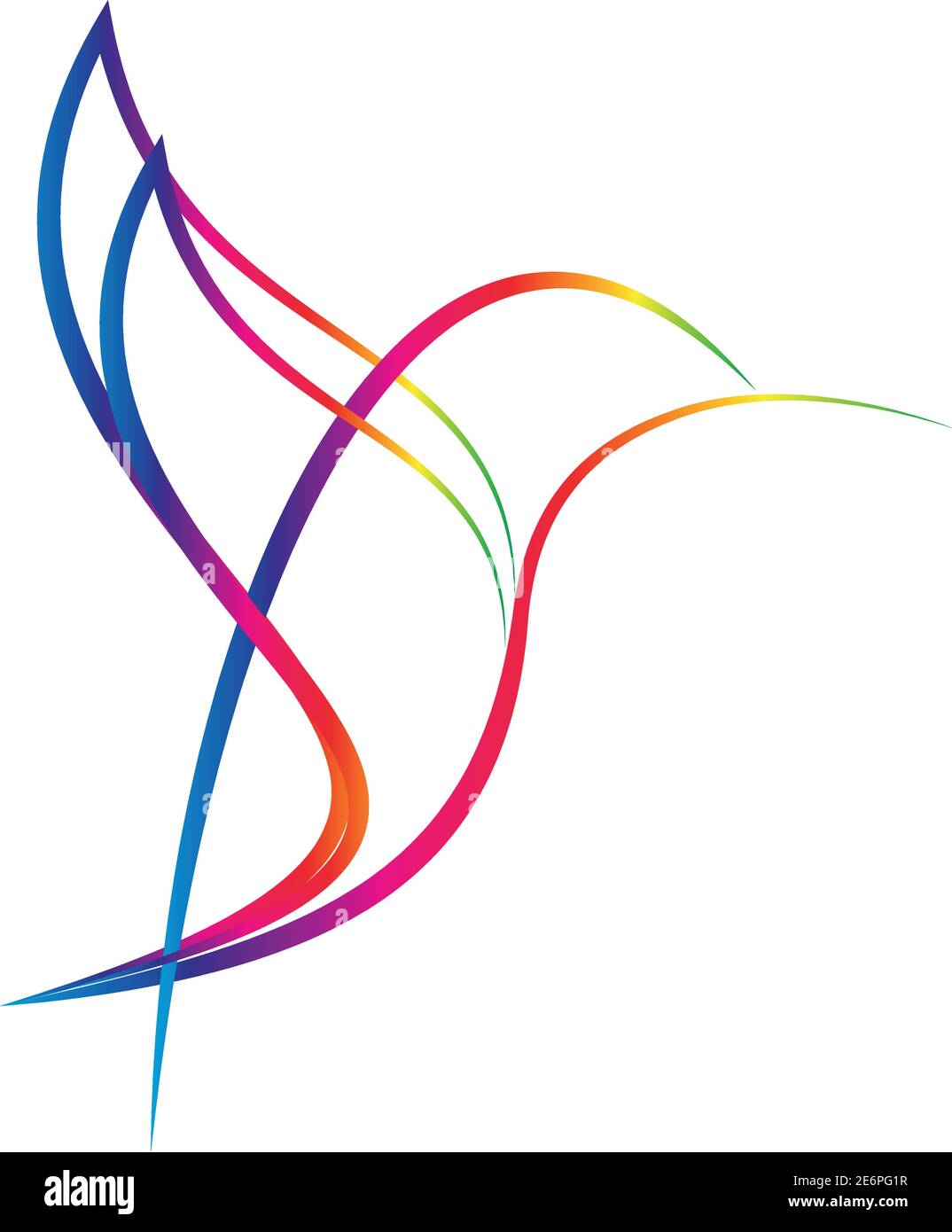 Colibri de couleur, colibri, animal, oiseau, logo Illustration de Vecteur