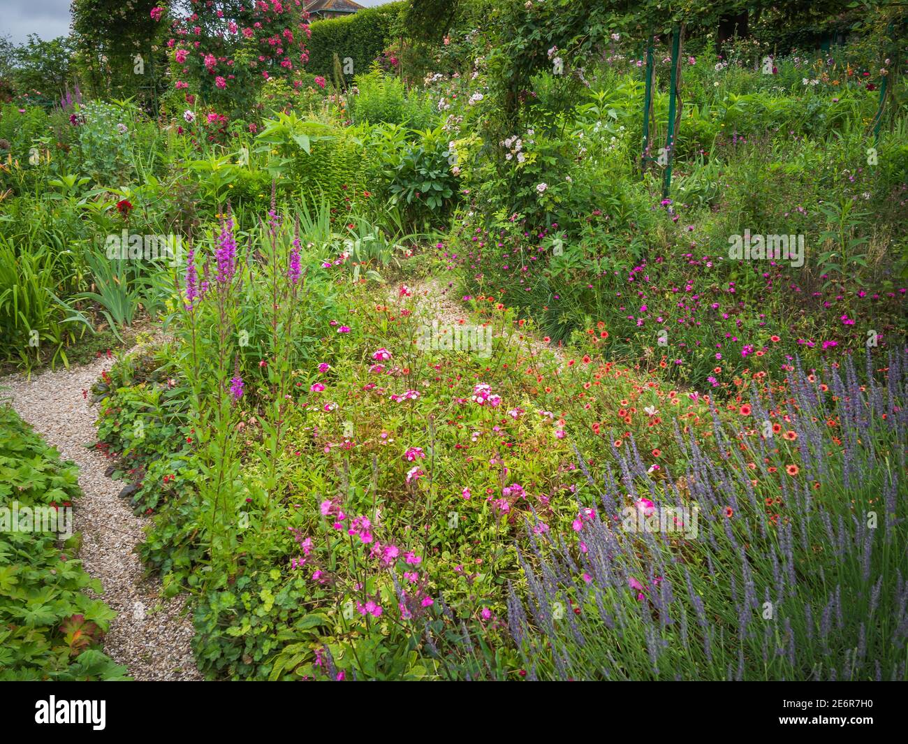 Les Jardins de Monet à Giverny - jardin de Monet - Maison et jardins de nénuphars de l'artiste français Claude Monet à Giverny, France Banque D'Images