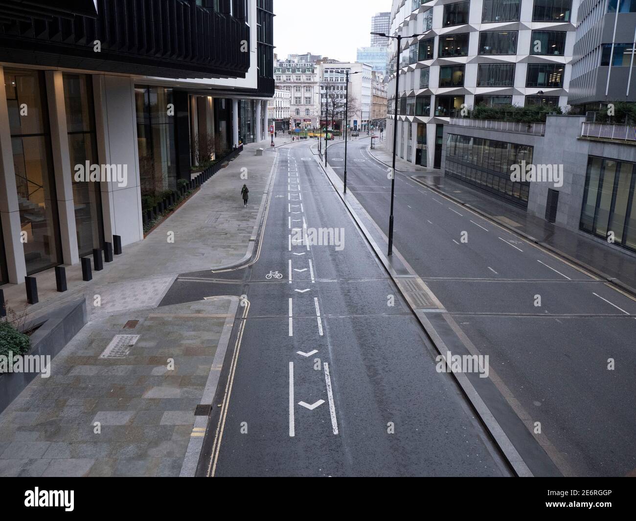 Vide mur de Londres déserté pendant le verrouillage en raison du coronavirus Covid-19 crise Banque D'Images