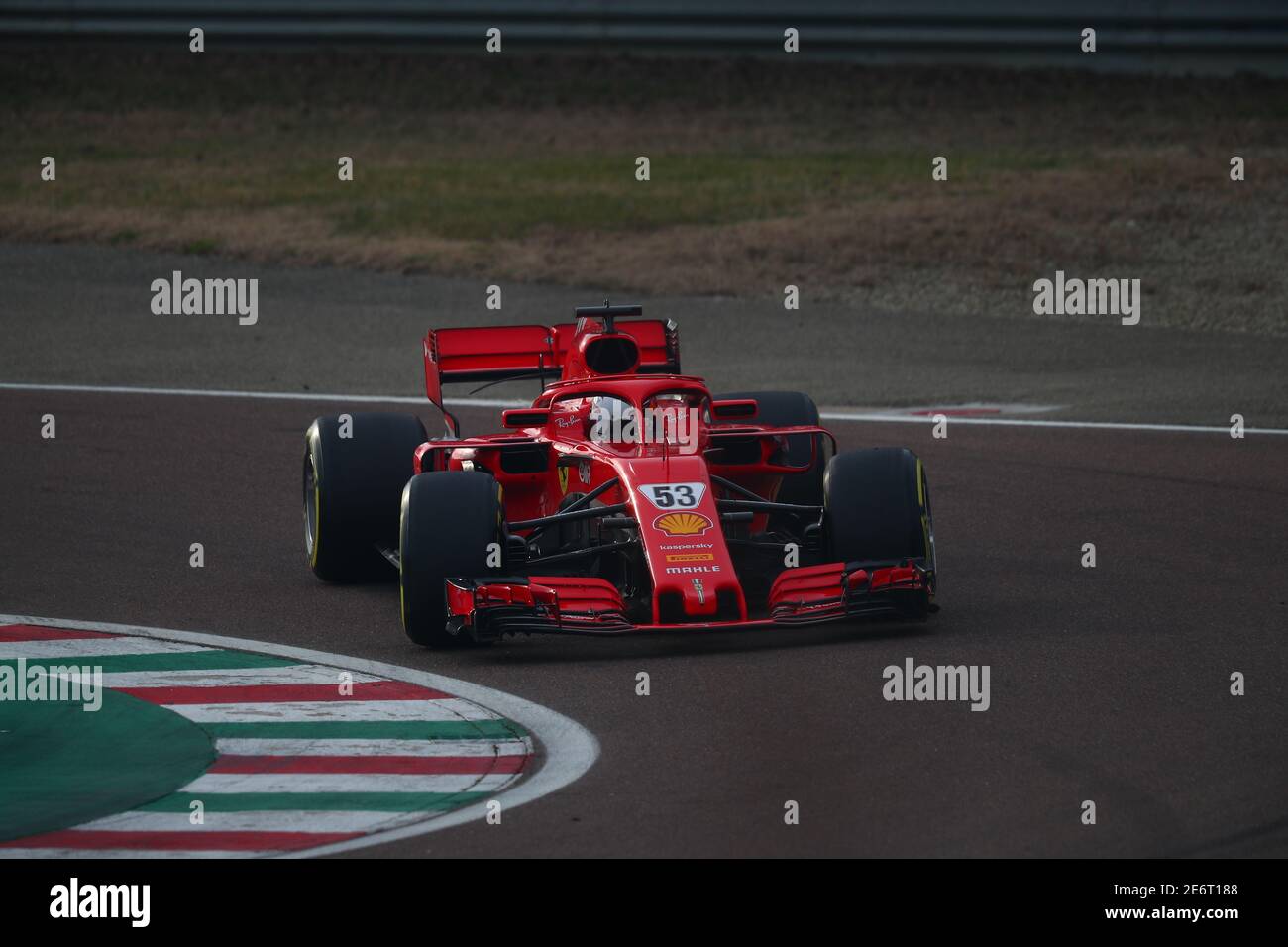 Callium Ilott, pilote Ferrari Accademy pilotez la Ferrari SF71H à Fiorano, Modène. Pendant les essais privés de Callum Ilott Ferrari SF71H Formule 1 2021, Championnat de Formule 1 à Fiorano (Mo), Italie, janvier 29 2021 Banque D'Images