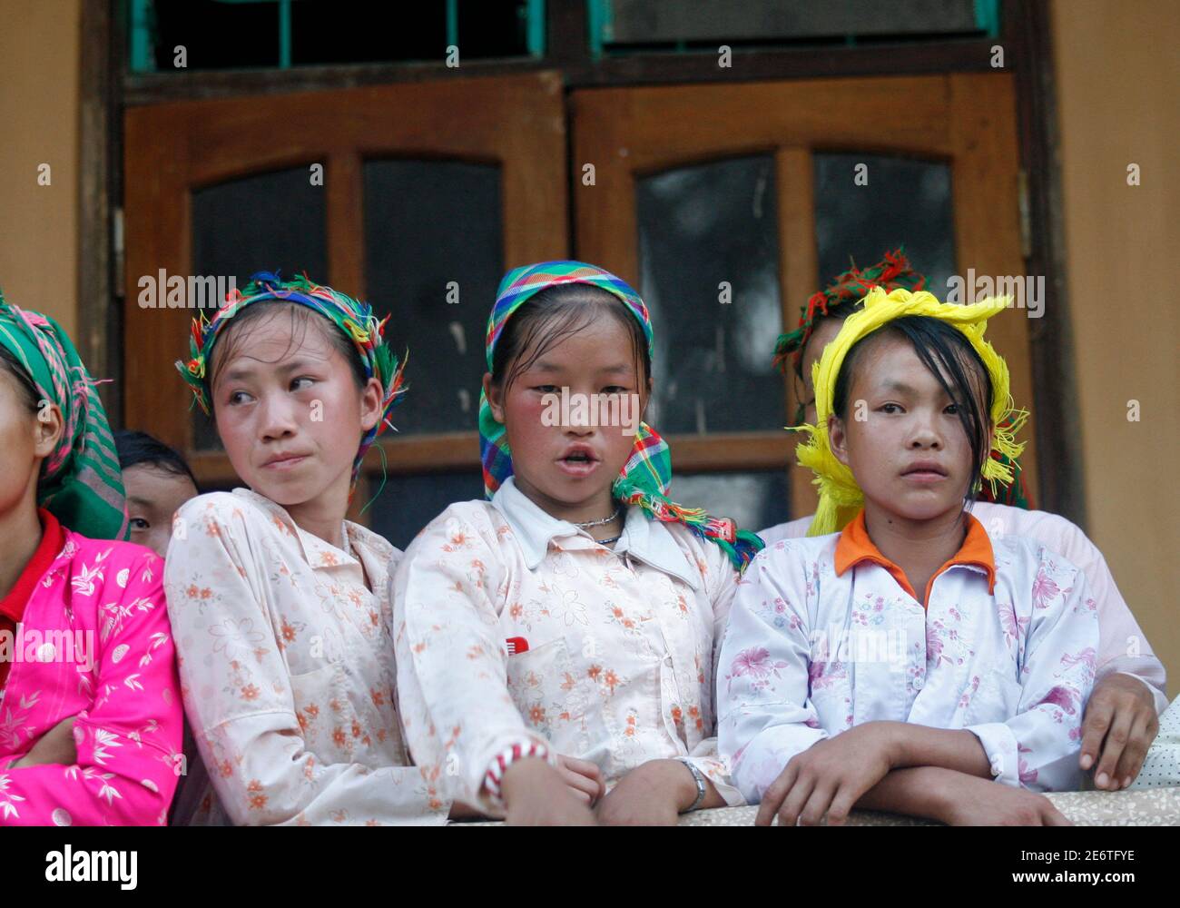 Ethnic Hmong Girls Attend Love Market In Khau Vai Village In Vietnam S Northern Ha Giang Province 500 Km 310 Miles North Of Hanoi May 9 2010 For Nearly A Hundred Years Thousands