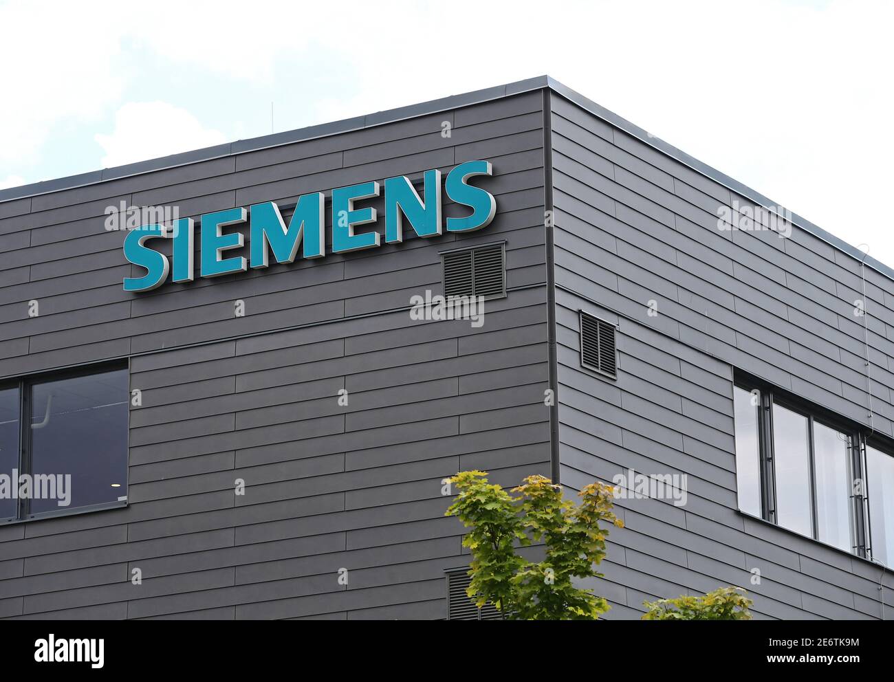 FINSPÅNG, SUÈDE- 8 AOÛT 2017: Siemens Industrial Turbomachinery AB (SIT AB), dont le siège est situé à Finspång, fabrique et assure la maintenance de turbines à gaz. Banque D'Images