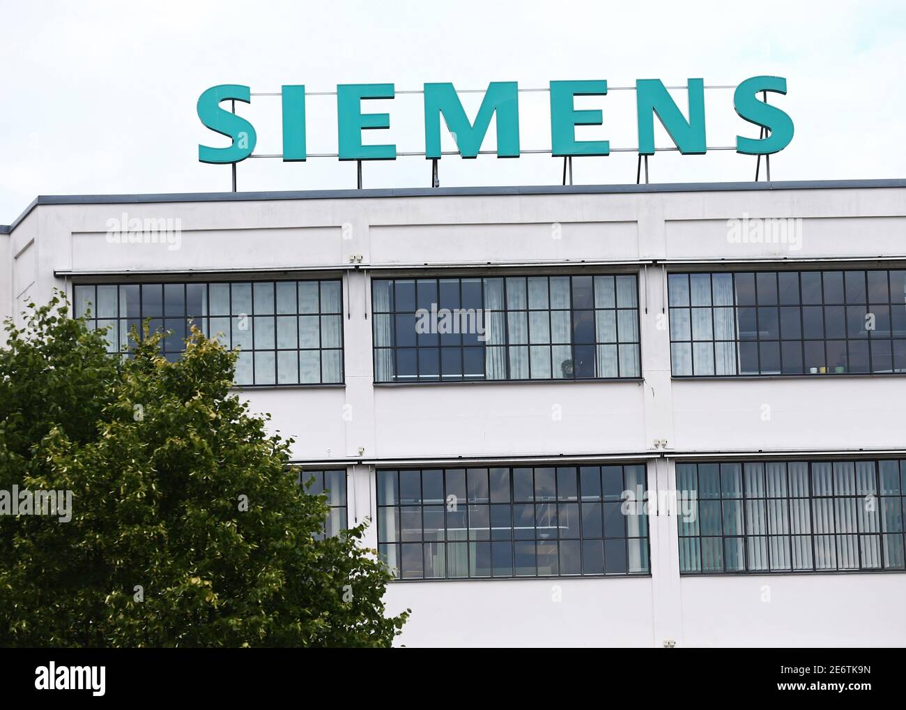 FINSPÅNG, SUÈDE- 8 AOÛT 2017: Siemens Industrial Turbomachinery AB (SIT AB), dont le siège est situé à Finspång, fabrique et assure la maintenance de turbines à gaz. Banque D'Images