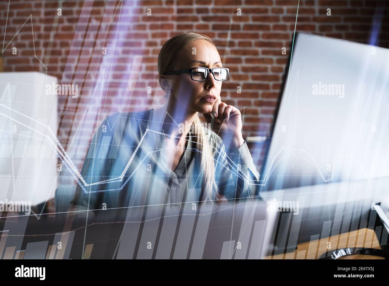 Analyse des données d'entreprise et technologie financière numérique Banque D'Images