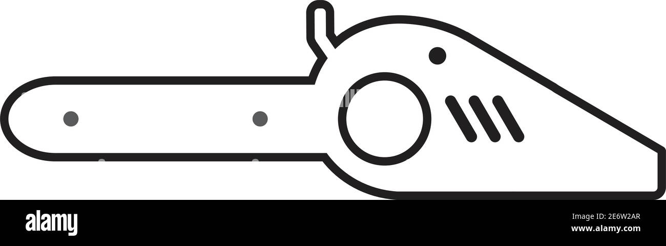 illustration du vecteur de couleur isolé de la tronçonneuse à essence Illustration de Vecteur