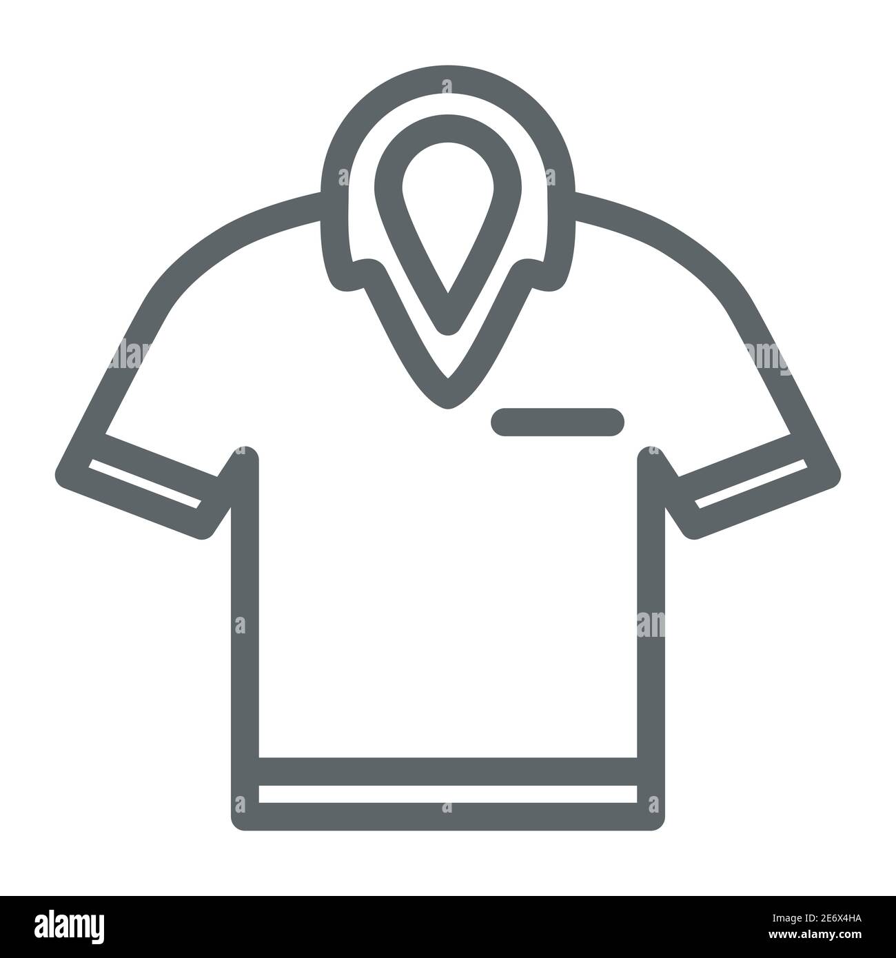 Golf polo ligne icône, concept de golf, signe de t-shirt sur fond blanc, icône de polo dans le style de contour pour le concept mobile et le web design. Vecteur Illustration de Vecteur