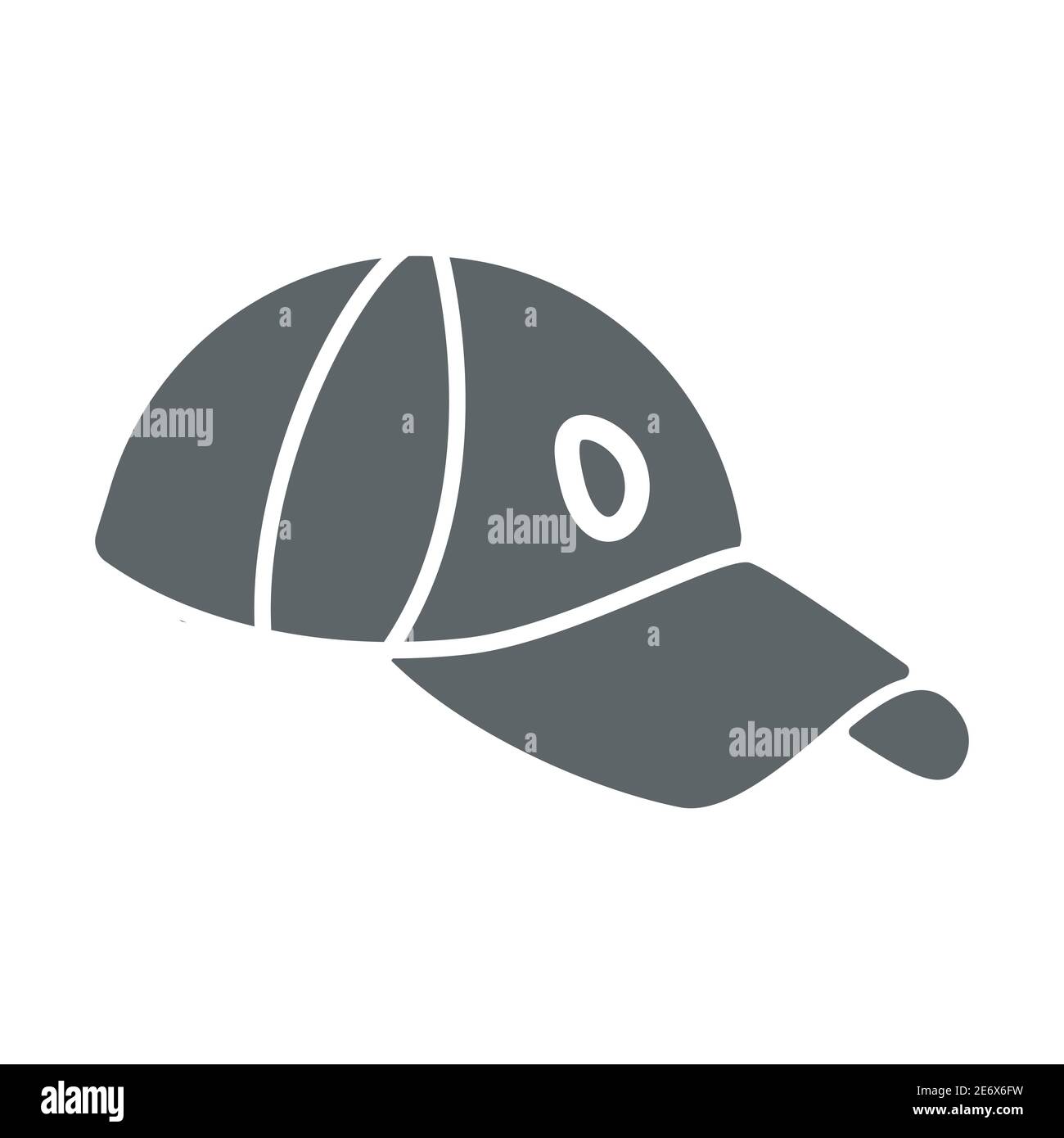 Casquette de golf icône solide, concept de vêtement, enseigne de chapeau sur fond blanc, icône de chapeau de sport dans le style de glyphe pour le concept mobile et la conception de Web. Graphiques vectoriels. Illustration de Vecteur