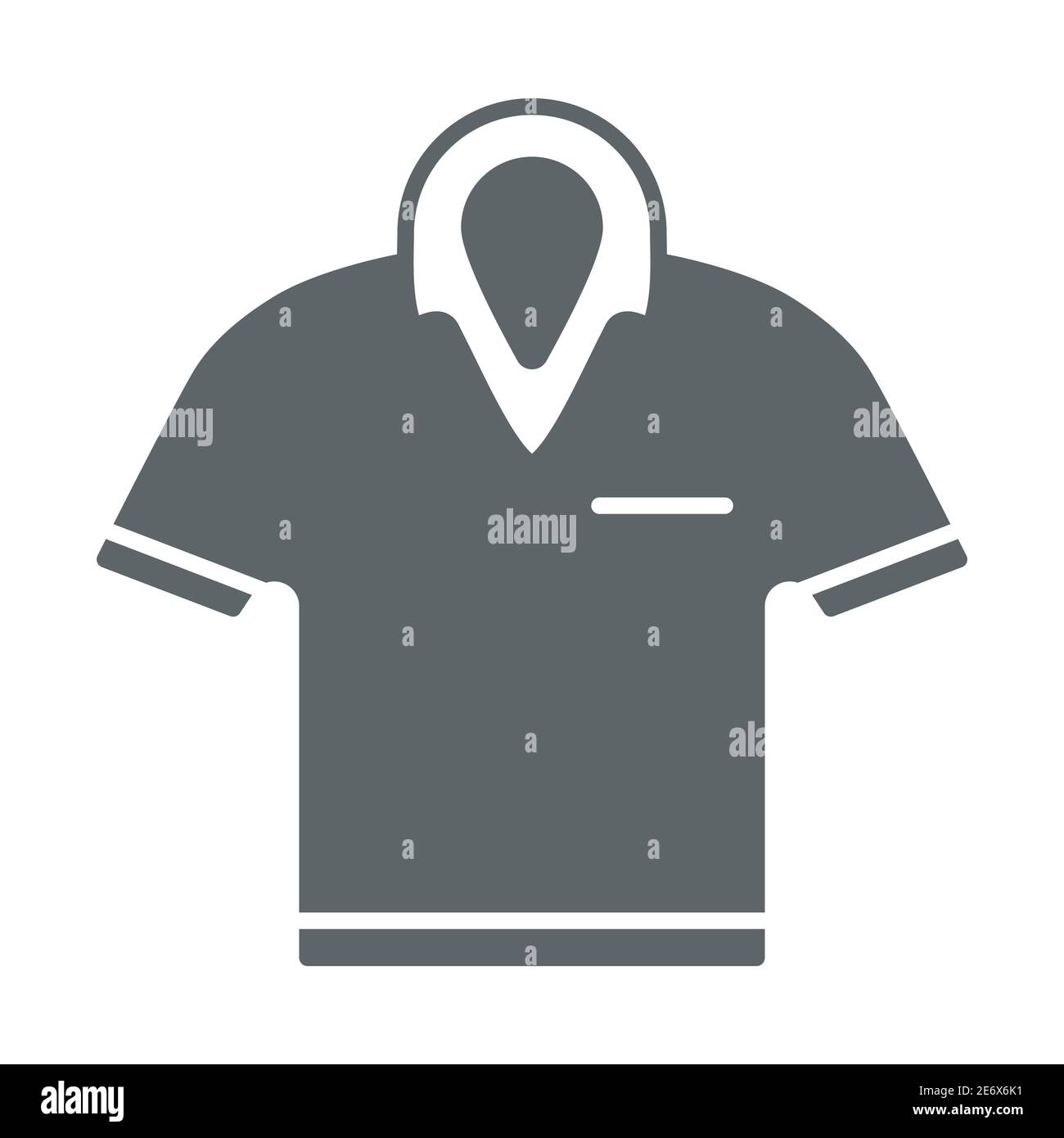 Polo de golf icône solide, concept de golf, signe de t-shirt sur fond blanc, icône de polo dans le style glyphe pour le concept mobile et le web design. Vecteur Illustration de Vecteur