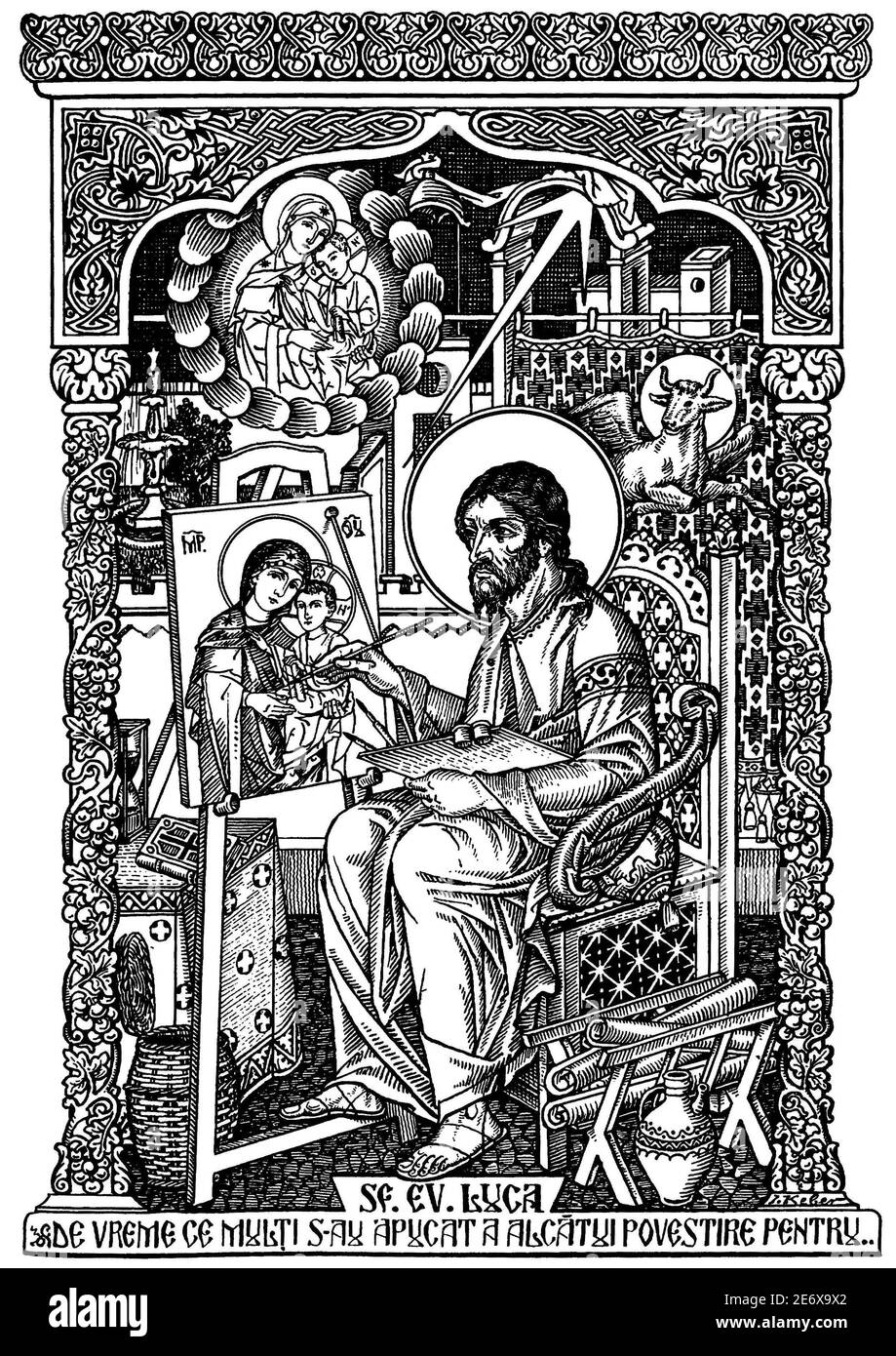 Vieux évangélisation orthodoxe évangélistes Saint Apôtres Banque D'Images