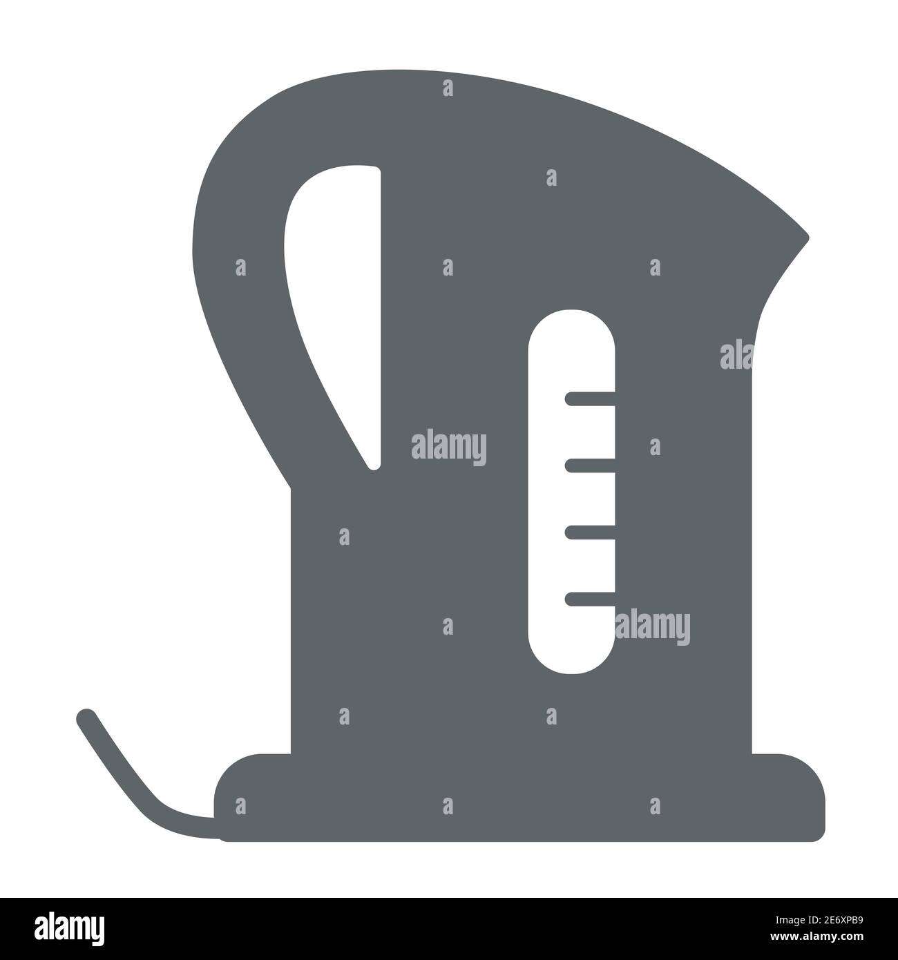 bouilloire électrique icône solide, concept d'appareils de cuisine, signe de théière sur fond blanc, icône de teakettle en style glyphe pour le concept mobile et le Web Illustration de Vecteur