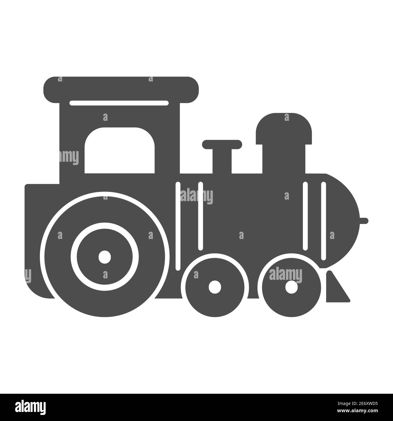 Engine Toy Solid Icon, Kids Toys concept, Little train Sign sur fond blanc, Locomotive Toy Icon dans le style glyphe pour le concept mobile et la conception web Illustration de Vecteur