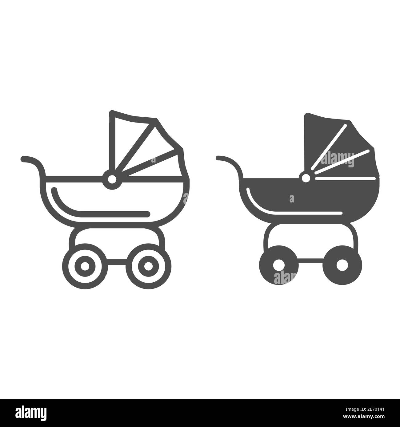 Pram Pour Poupees Ligne Et Icone Solide Jouets Enfants Concept Porte Bebe Jouet Sur Fond Blanc Poussette De Poupee De Bebe Icone En Contour De Style Mobile Image Vectorielle Stock Alamy