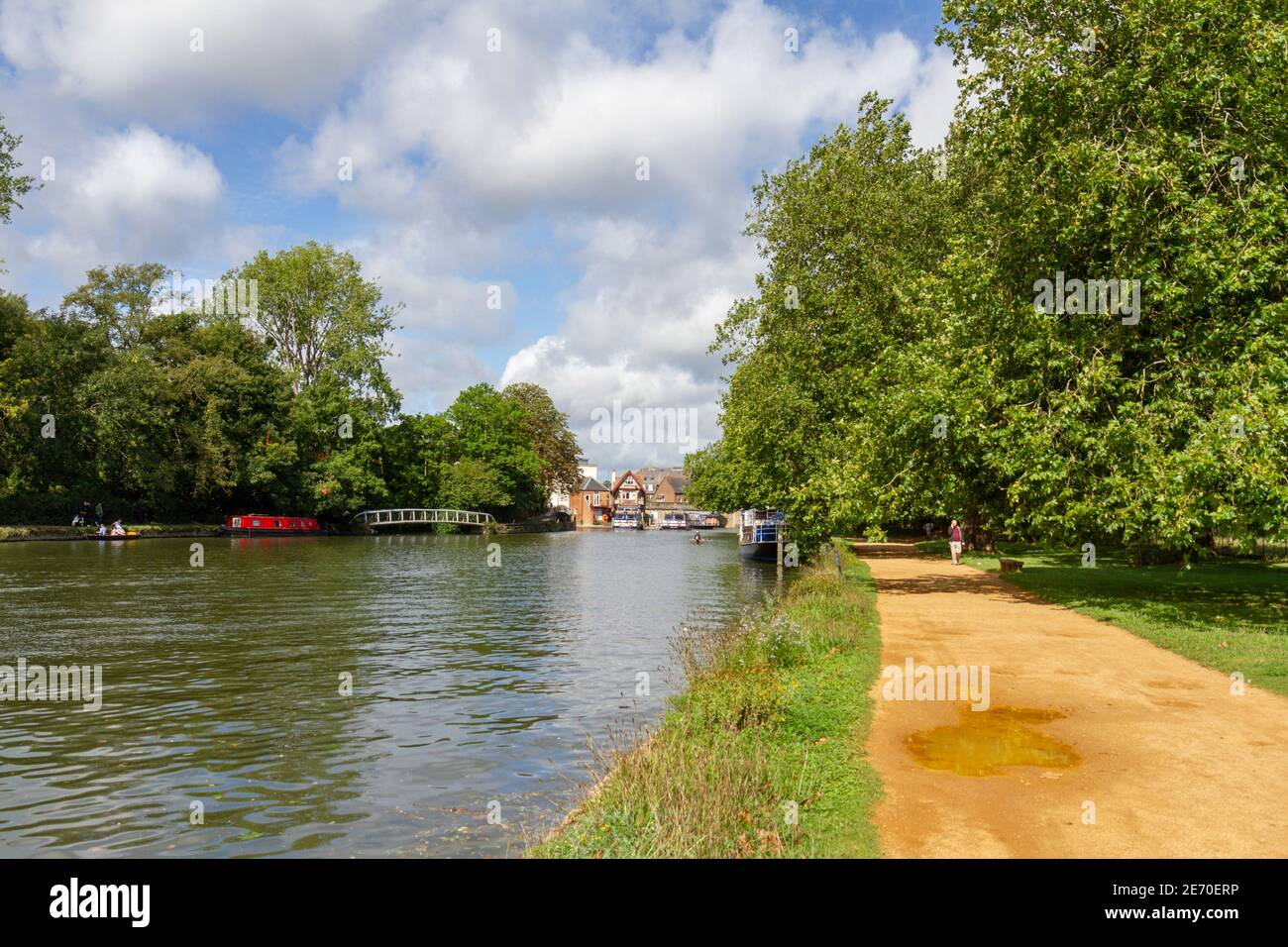 La rivière Cherwell à Oxford, Oxfordshire, Royaume-Uni. Banque D'Images