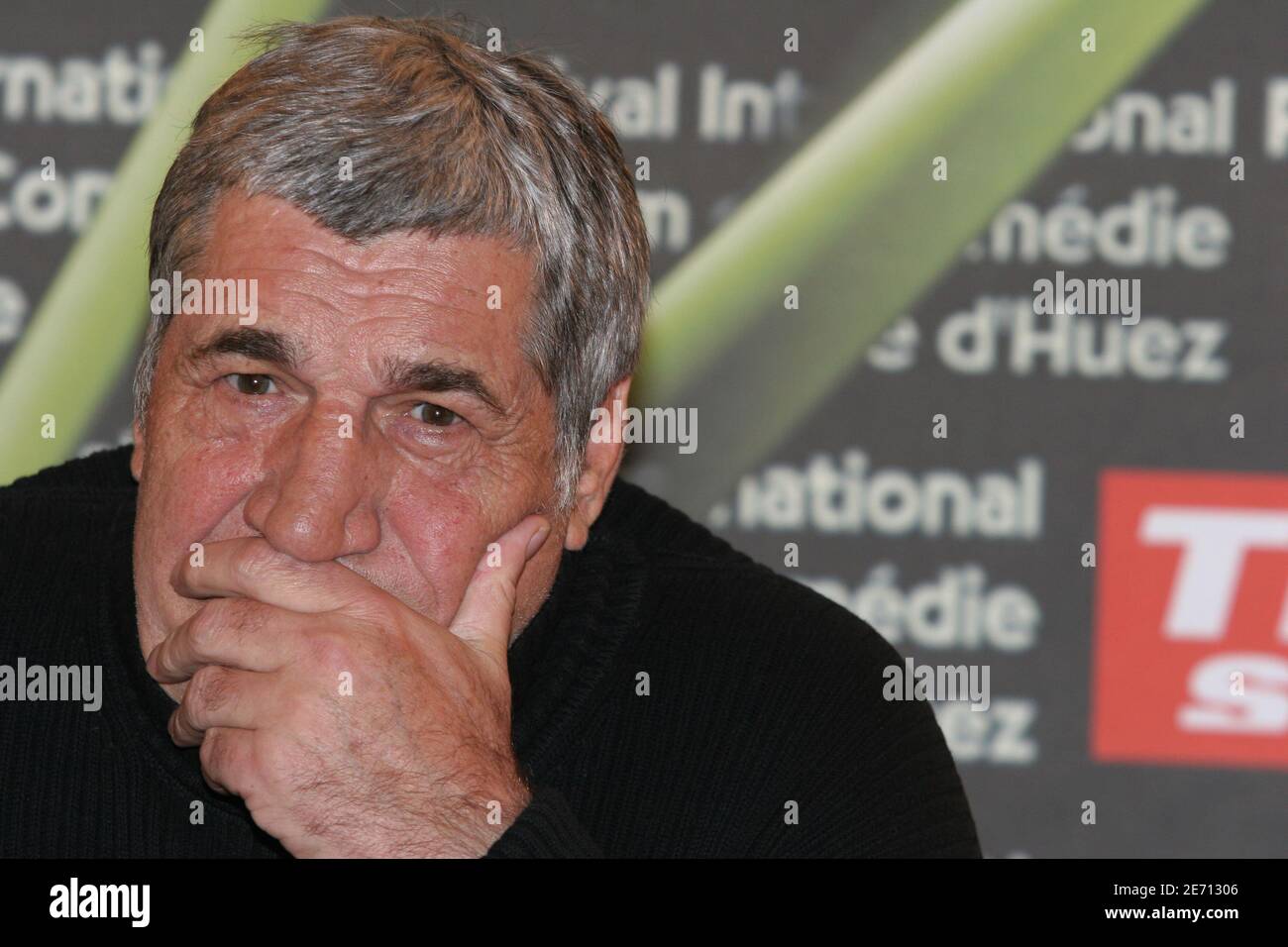 Jean-Pierre Castaldi pose lors du 10e Festival international du film comique à l'Alpe d'Huez, France, le 18 janvier 2007. Photo de Guignebourg-Guibbbaud/ABACAPRESS.COM Banque D'Images