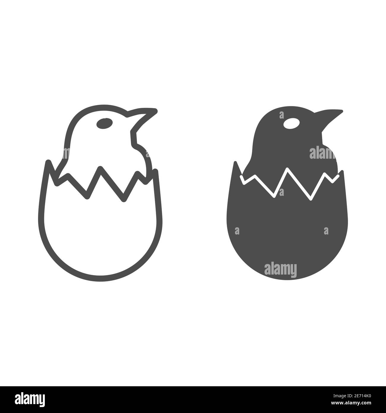 Poulet dans la ligne de coquillages et icône solide, Farm Birds concept, petite chick dans le signe de l'oeuf fissuré sur fond blanc, poulet nouveau-né dans la coquille cassée de l'oeuf Illustration de Vecteur Poulet dans la ligne de coquillages et icône solide, Farm Birds concept, petite chick dans le signe de l'oeuf fissuré sur fond blanc, poulet nouveau-né dans la coquille cassée de l'oeuf Illustration de Vecteur