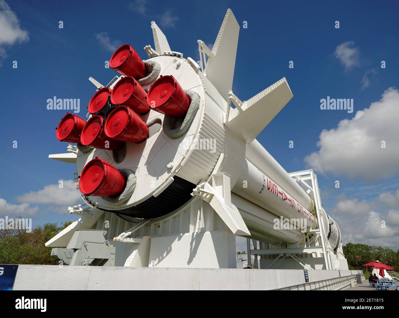 FLORIDE, États-Unis - octobre 2017 : le véhicule de lancement Saturn 1B pour l'Amérique au John F. Kennedy Space Center Banque D'Images