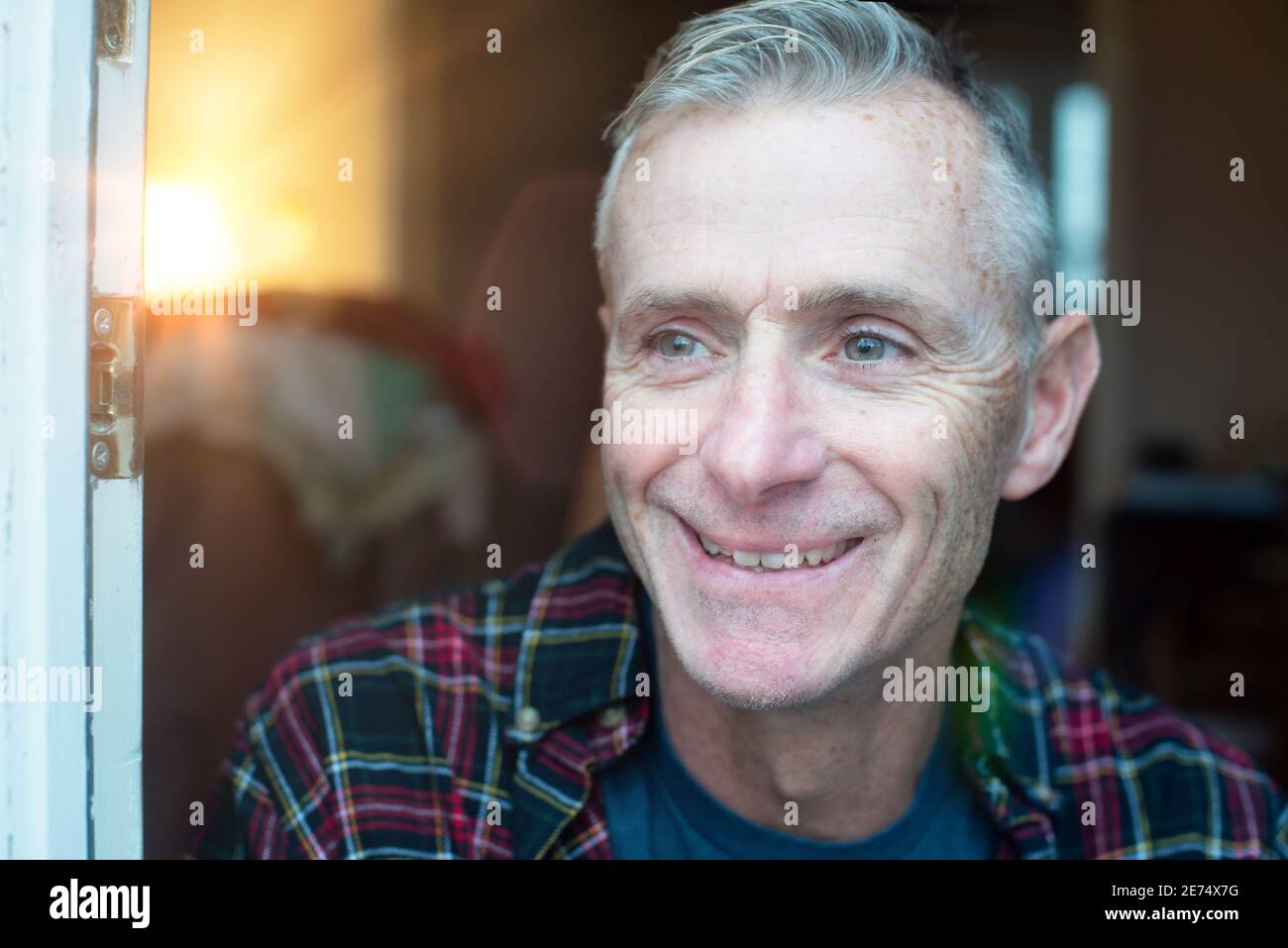 Portrait d'un homme d'âge moyen du caucase Banque D'Images