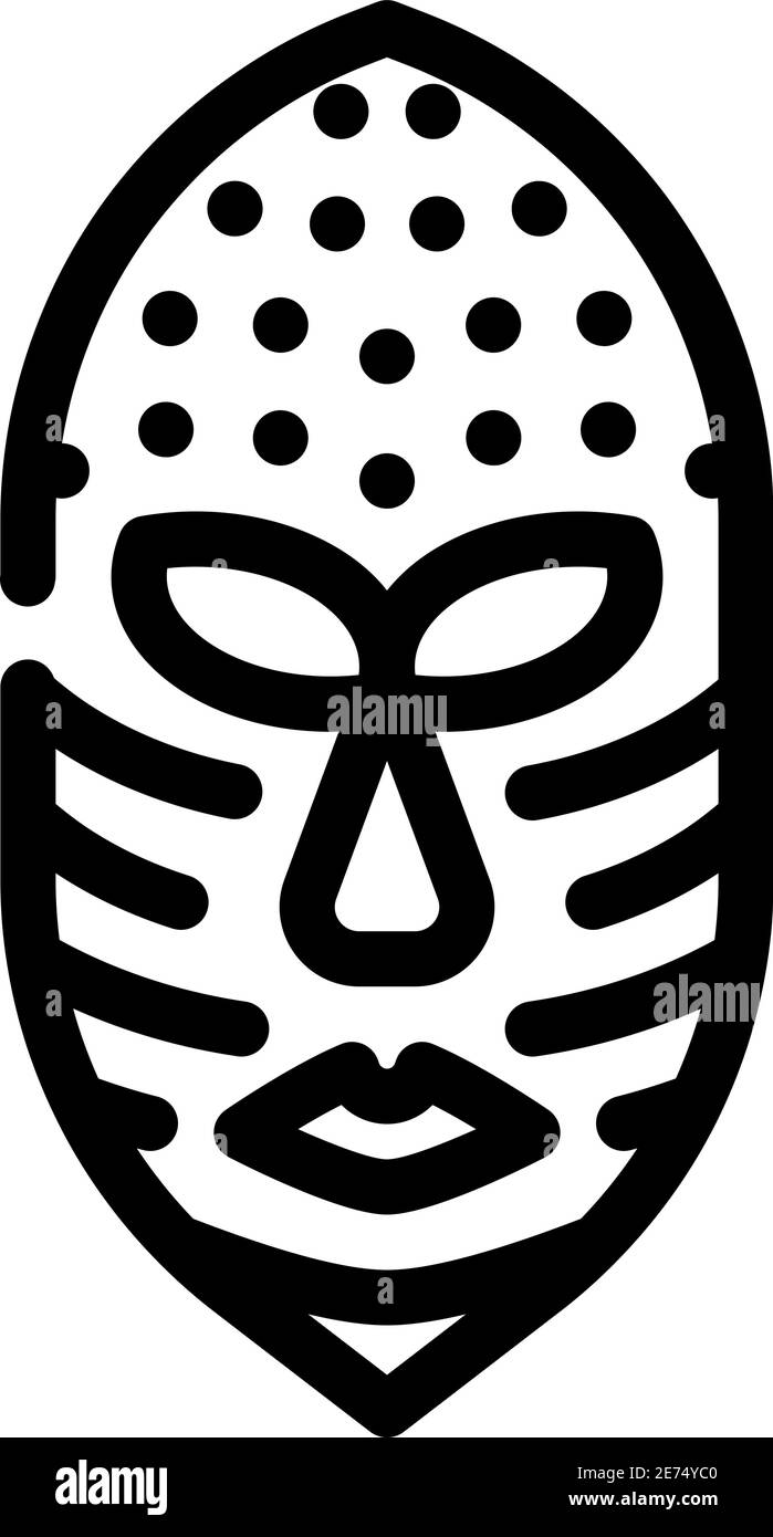 masque musée ligne d'exposition icône illustration vectorielle Illustration de Vecteur