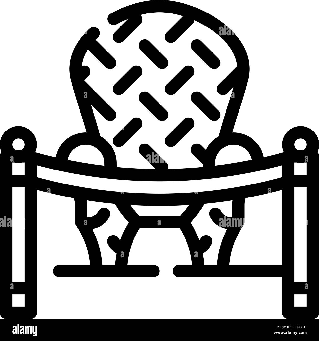 illustration vectorielle icône de la ligne d'exposition du musée du mobilier Illustration de Vecteur