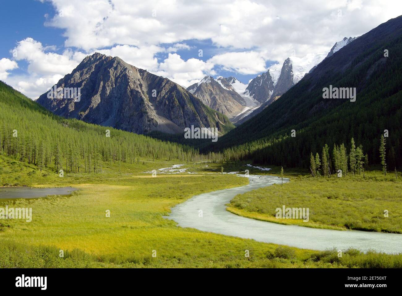 Montagne Altaï - vallée de savane ou de szavlo - Russie Banque D'Images