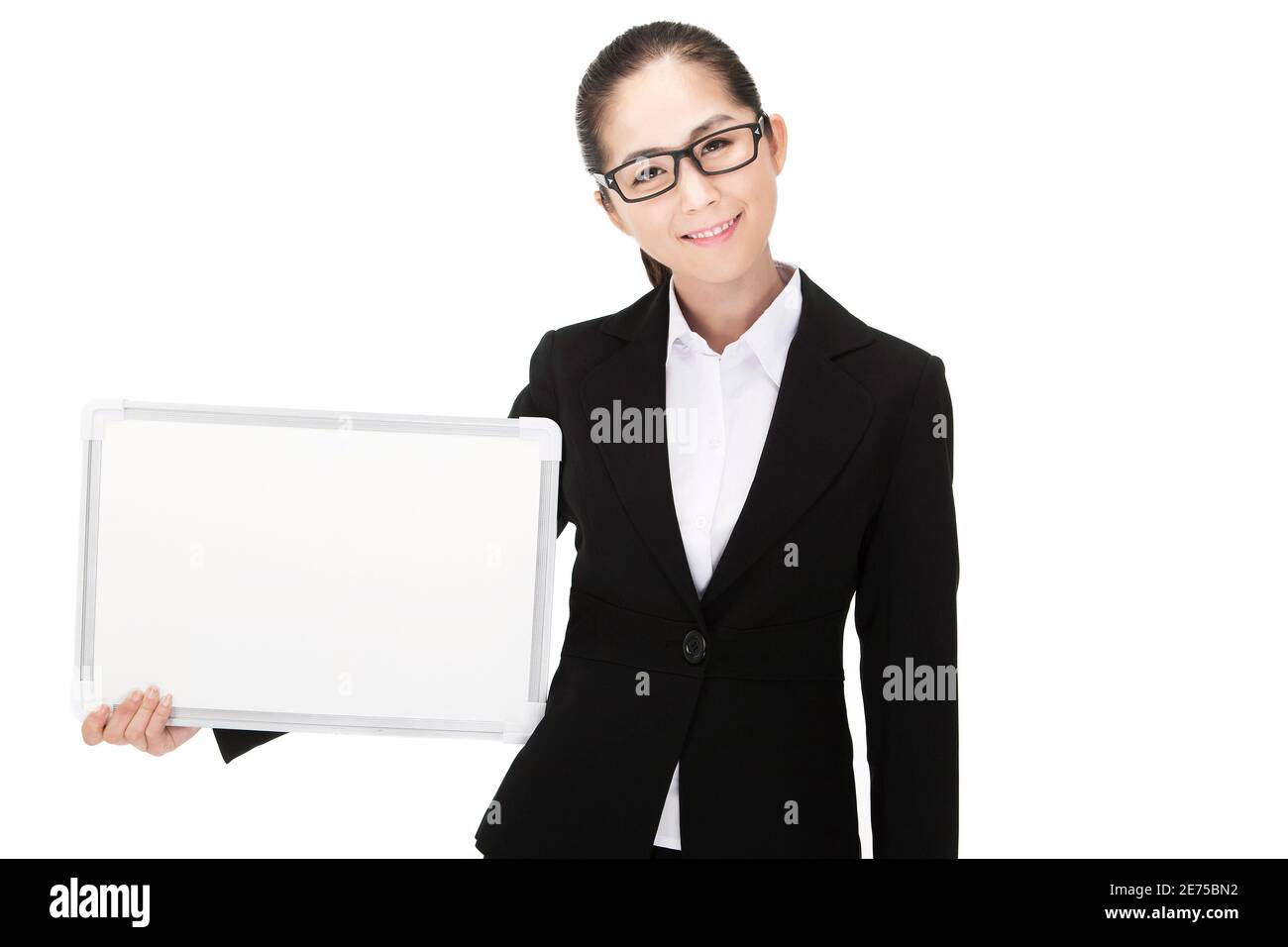 Femme d'affaires avec tableau blanc photo de haute qualité Banque D'Images