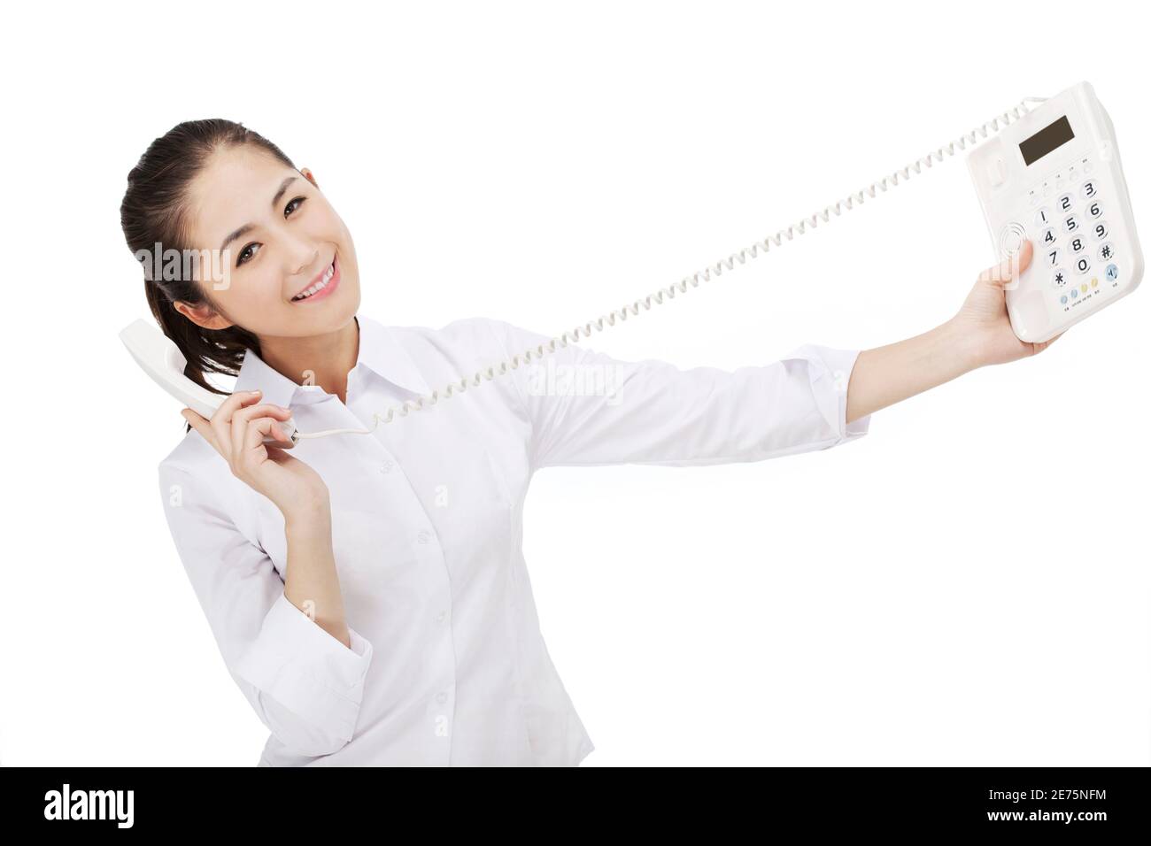 Femme d'affaires au téléphone photo de haute qualité Banque D'Images