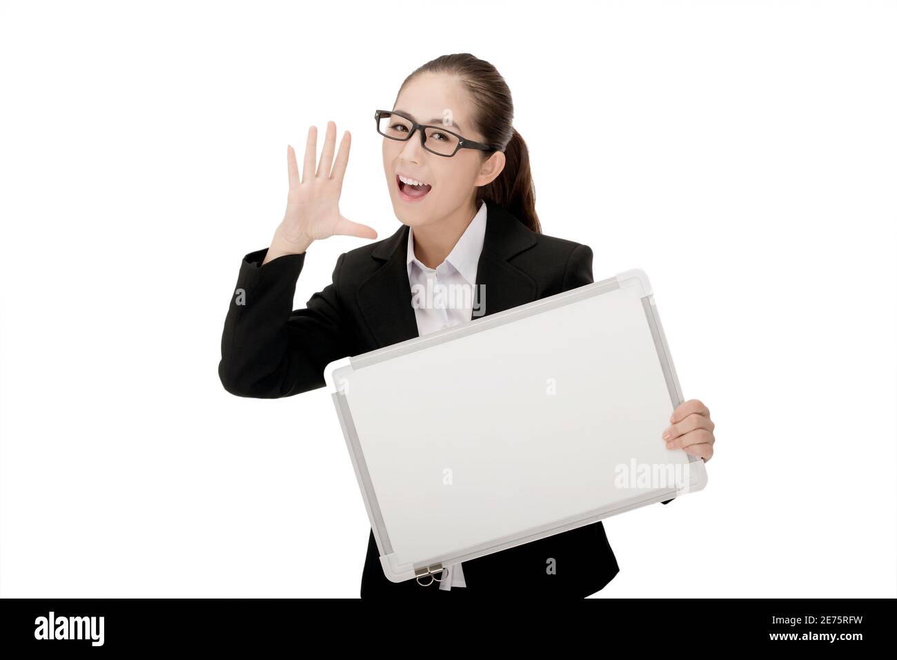 Femme d'affaires avec tableau blanc photo de haute qualité Banque D'Images