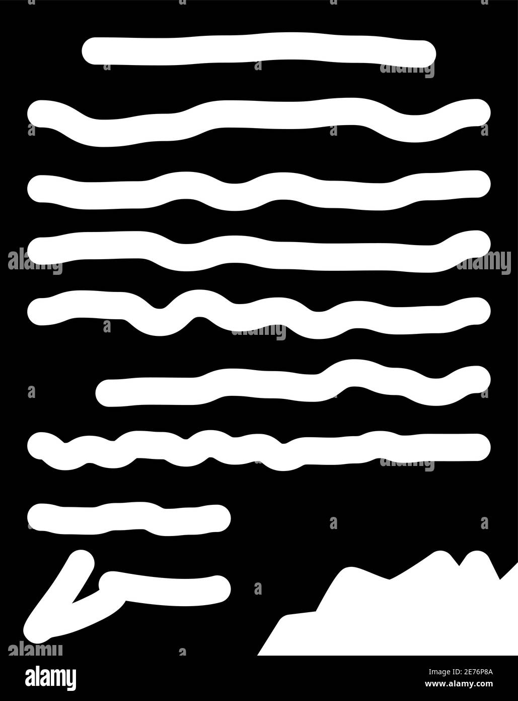 lettre, manuscrit ou document historique musée exposition glyphe icône illustration vectorielle Illustration de Vecteur