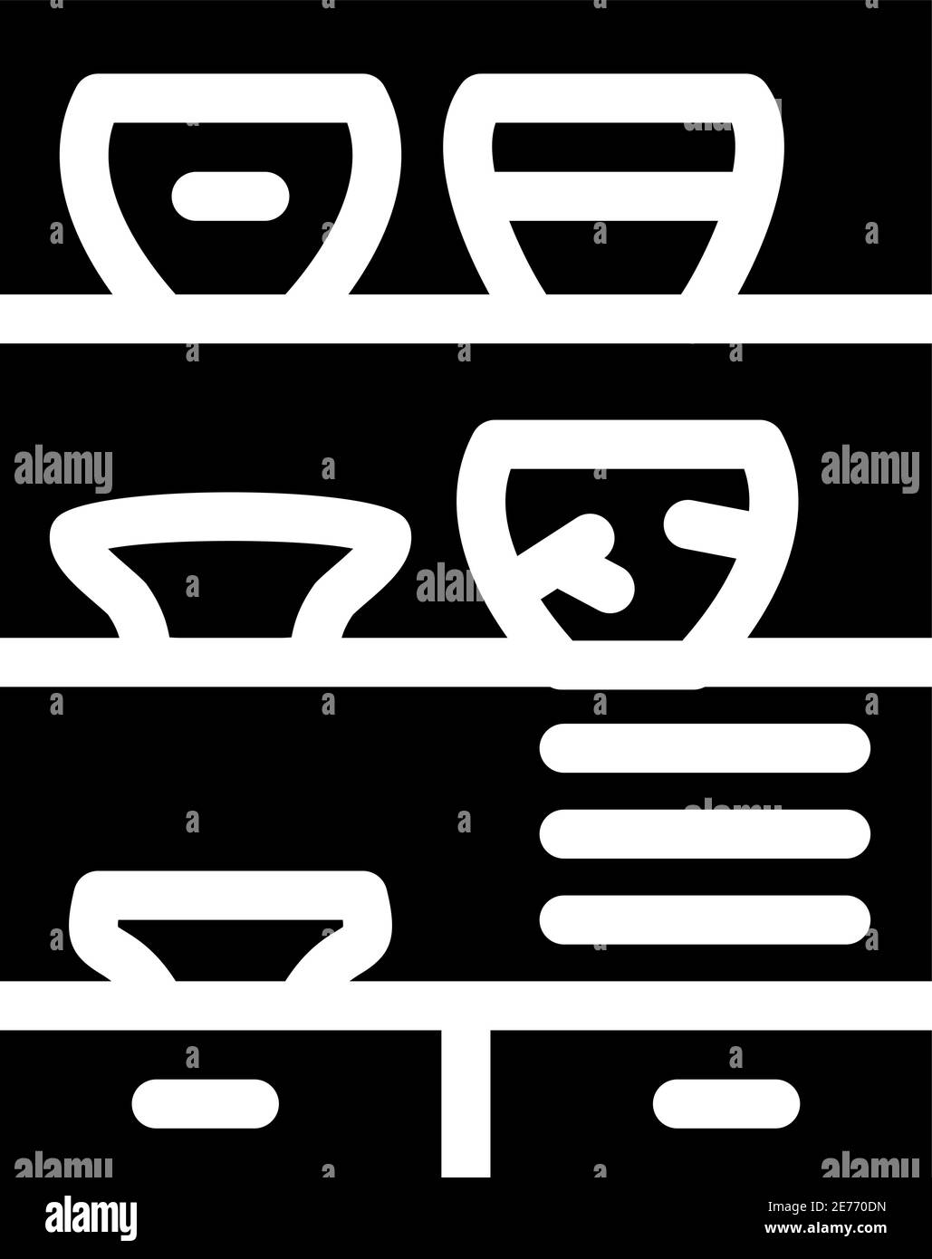 musée de la poterie exposition glyphe icône illustration vectorielle Illustration de Vecteur