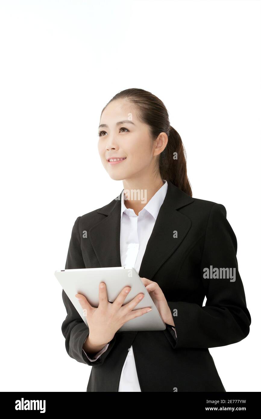 Femme d'affaires et IPAD photo de haute qualité Banque D'Images