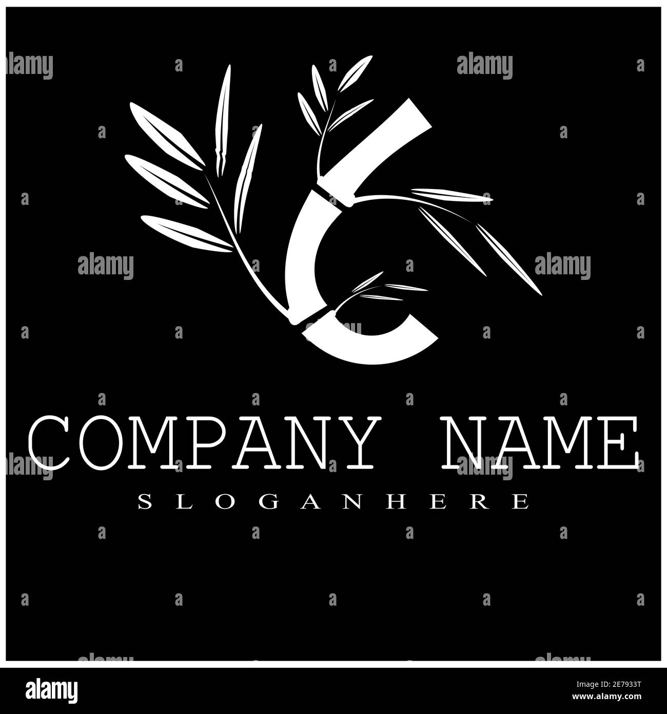 Logo vectoriel bambou modèle icône illustration design Illustration de Vecteur