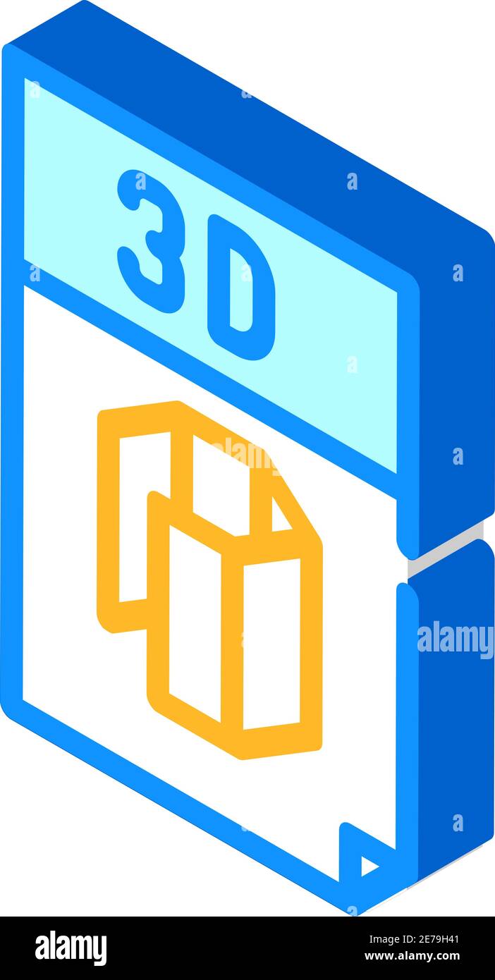 fichier informatique pour l'impression sur l'illustration vectorielle de l'icône isométrique de l'imprimante Illustration de Vecteur