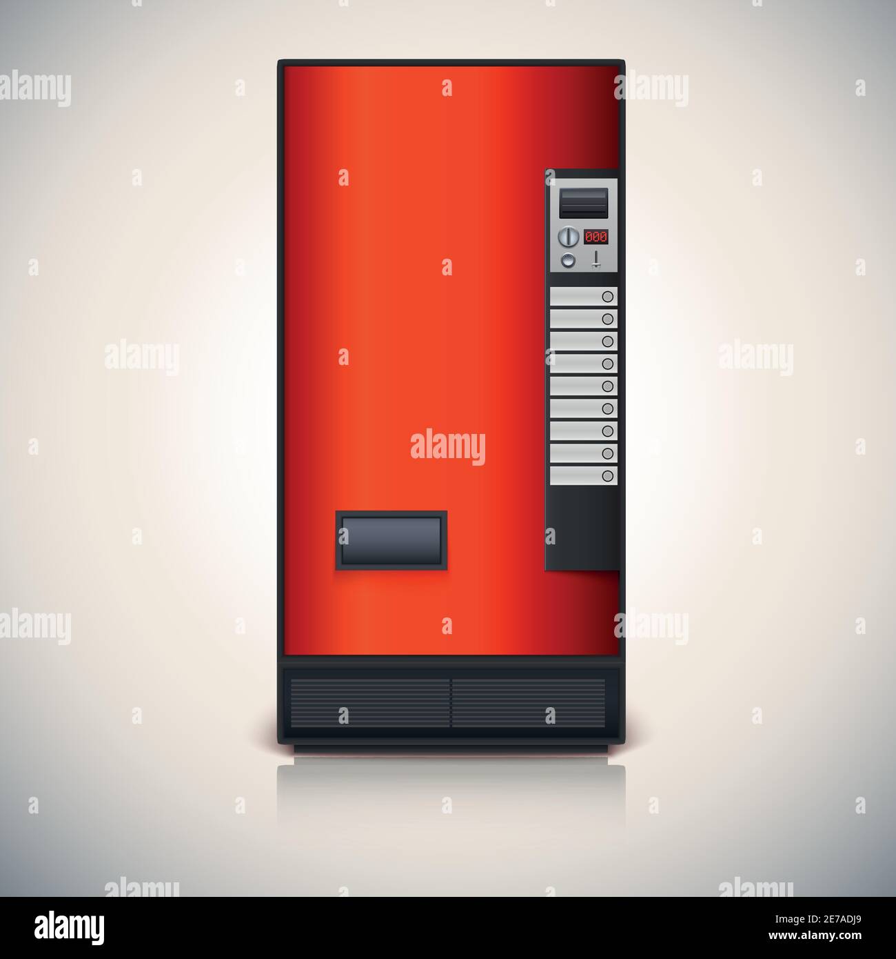 Distributeur automatique pour la vente de boissons. Illustration de Vecteur