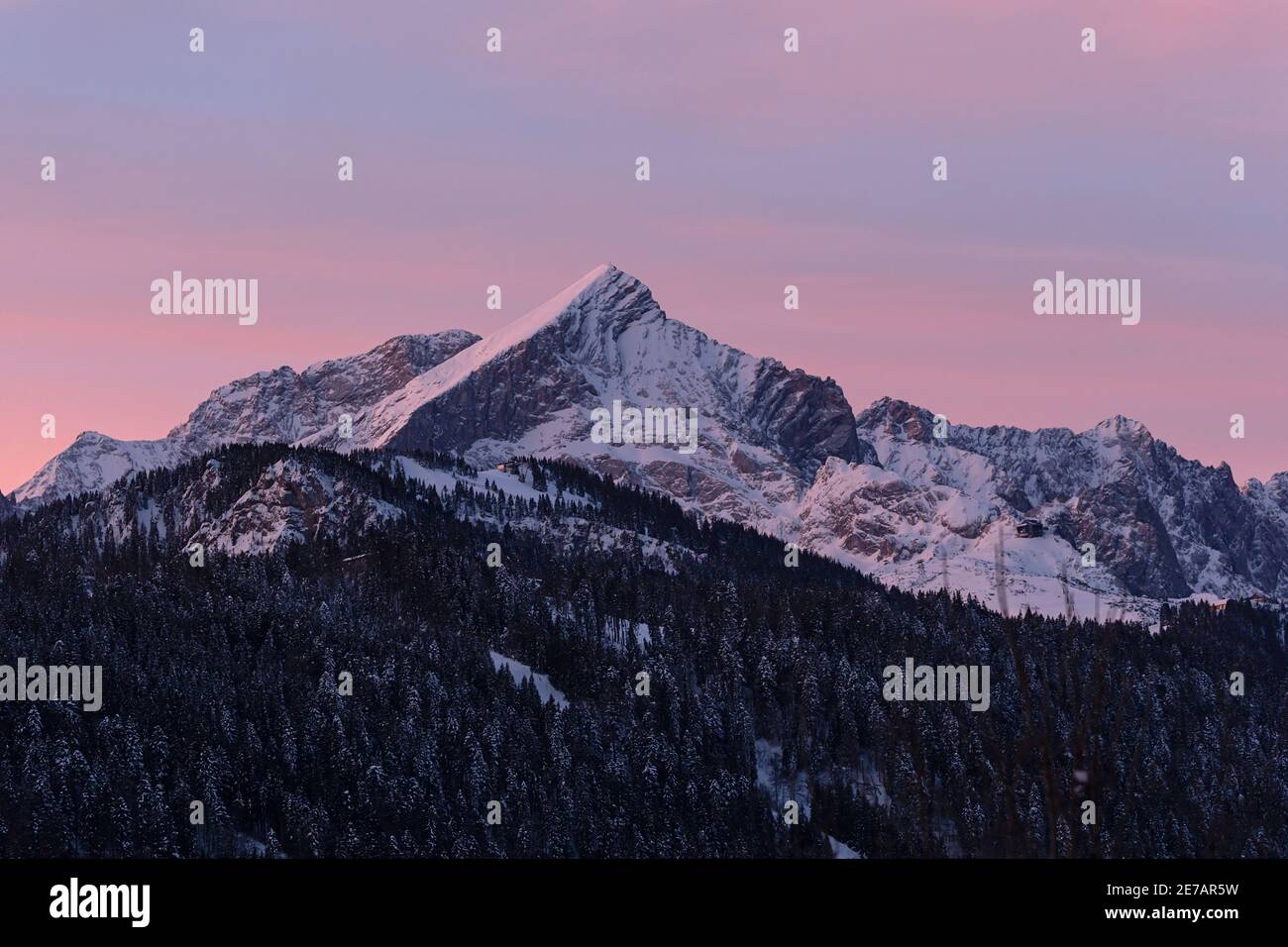 L'Alpspitze est un célèbre sommet de montagne de l'allemand Partie des Alpes Banque D'Images