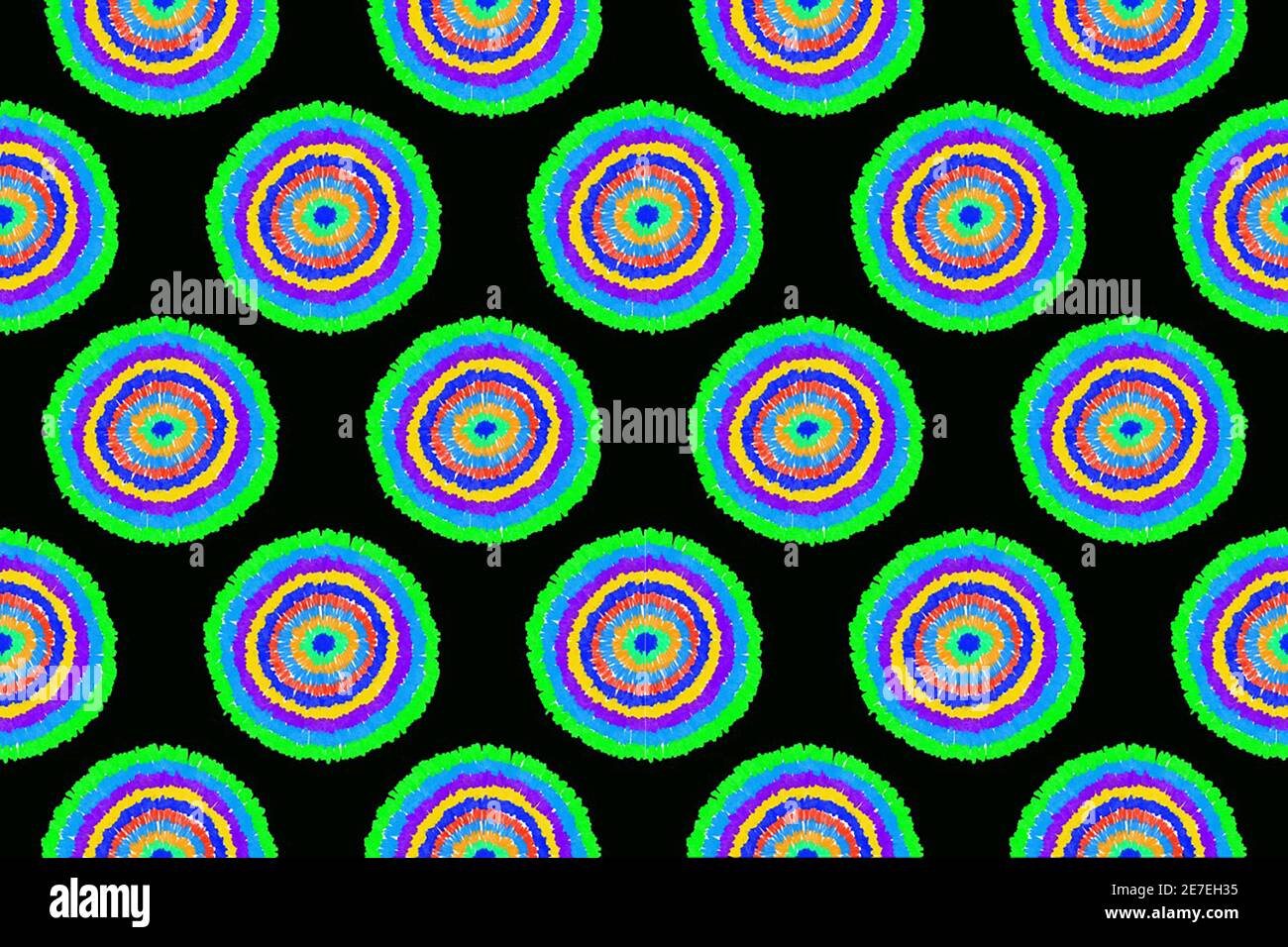 FreeHand esquisse ligne définir icône cercle sur papier fond noir, main dessiner forme points colorés éléments de conception isolés pour papier art copie carte de texte, il Banque D'Images