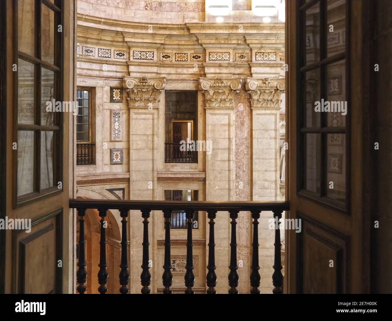 À l'intérieur de l'impressionnant Panthéon de Lisbonne au Portugal Banque D'Images