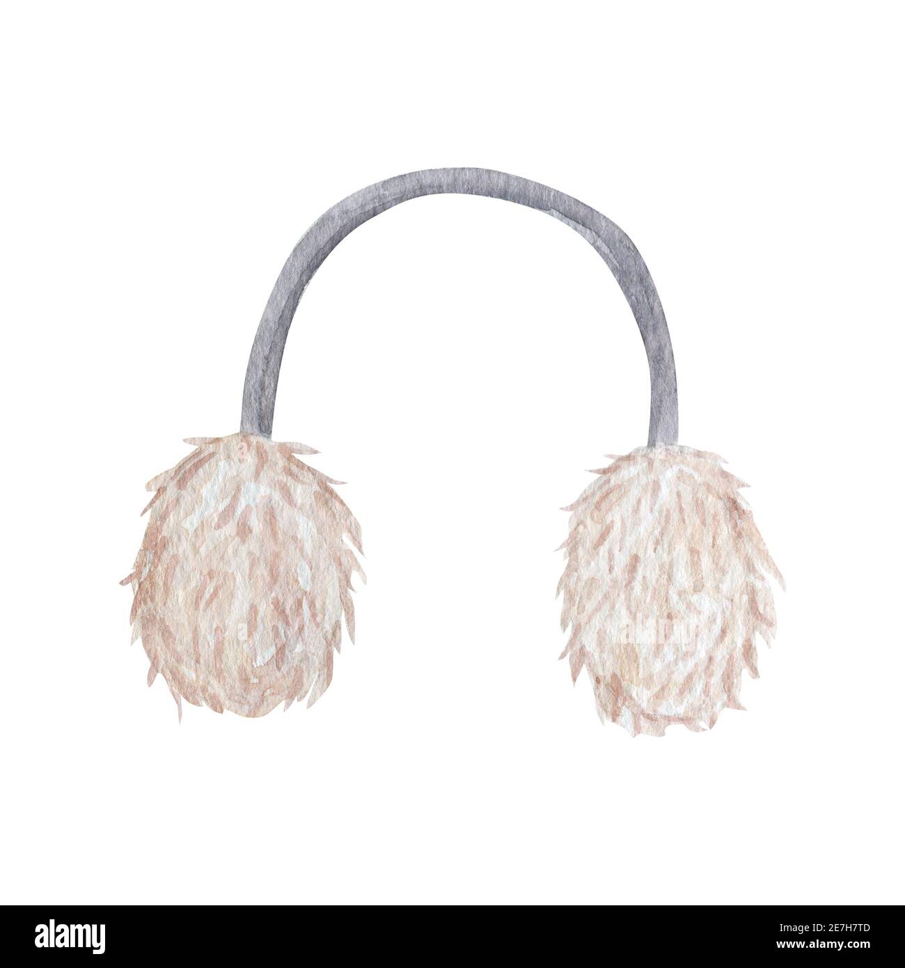 Casque doux isolé sur fond blanc. Banque D'Images