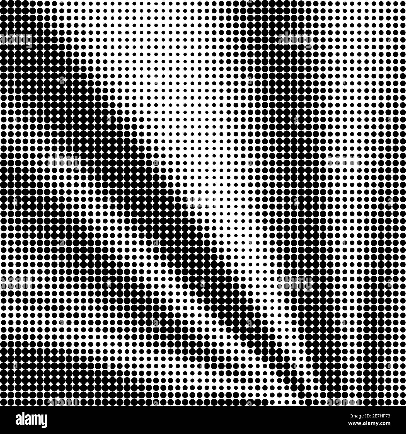 Modèle de demi-teinte. Ensemble de points. La texture en pointillés sur fond blanc. Grunge Overlay Modèle. La conception linéaire de détresse. Banque D'Images